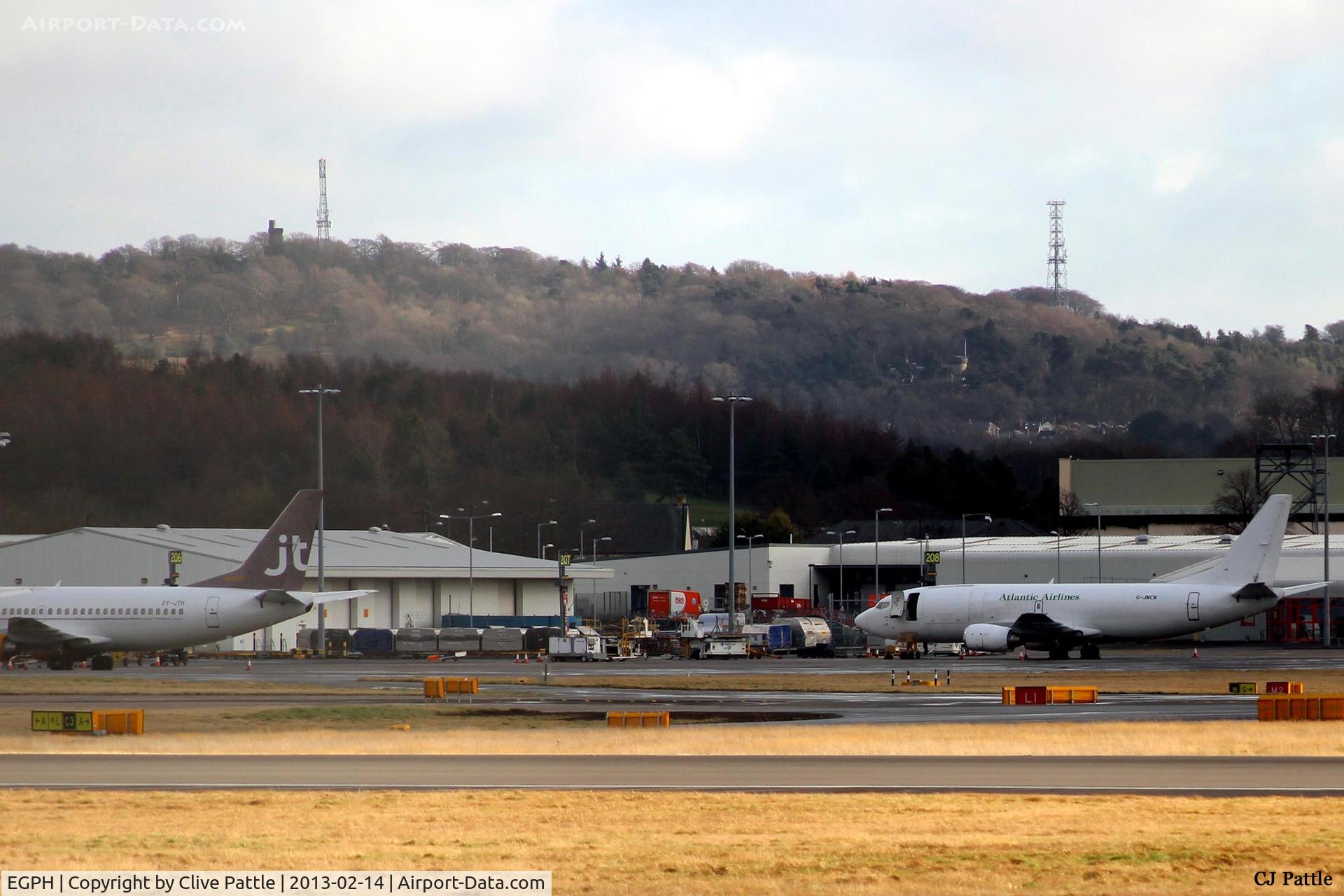 Edinburgh Airport, Edinburgh, Scotland United Kingdom (EGPH) - The cargo apron at Edinburgh