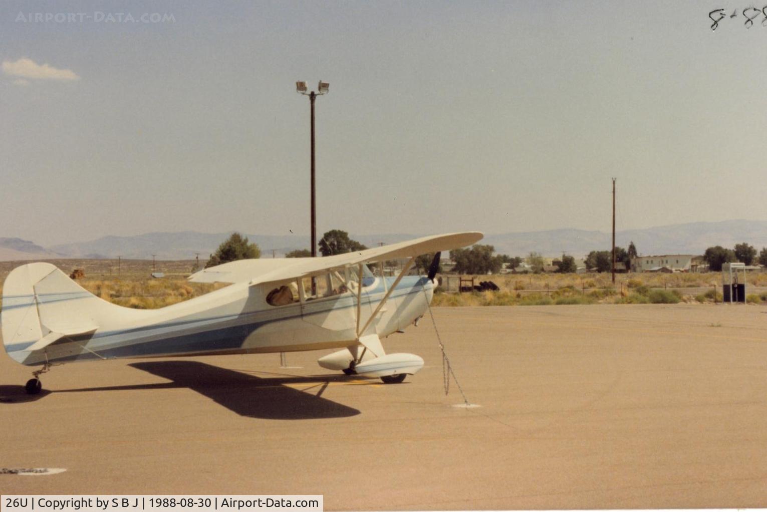 Mc Dermitt State Airport (26U) - N3368E at McDermitt State.Interesting place as the airport is in Oregon,but the town is in Nevada. The town can be seen in the distance.A short walk.