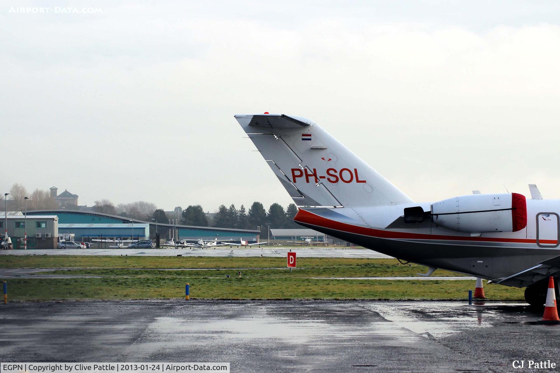 Dundee Airport, Dundee, Scotland United Kingdom (EGPN) - A view of the apron on a cold, wet, Dundee airport in January 2013