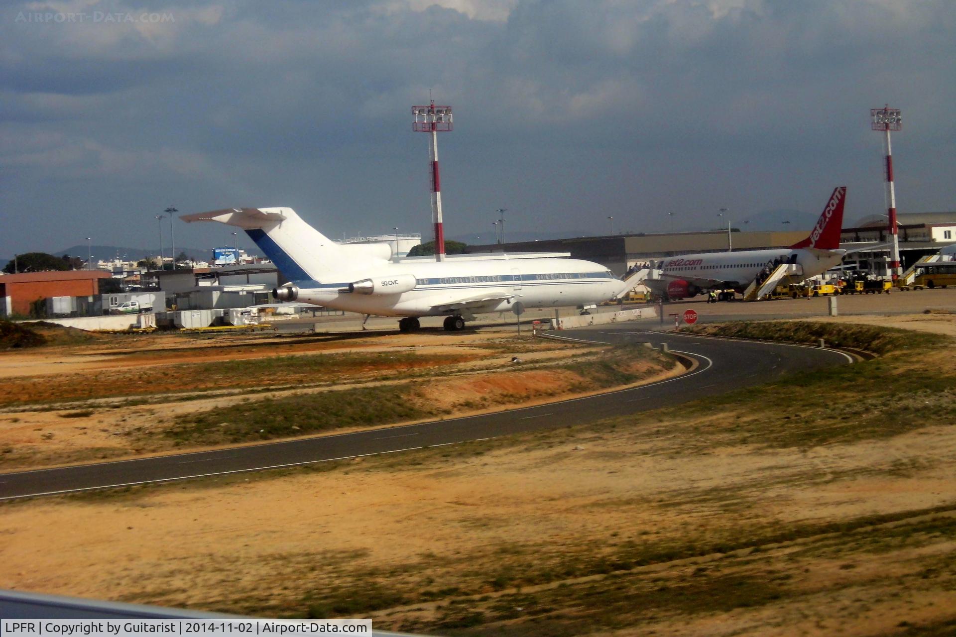 Faro Airport, Faro Portugal (LPFR) - Just landed at Faro on G-OZBP 