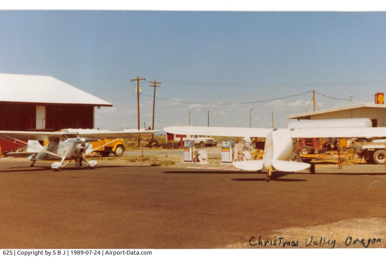 Christmas Valley Airport (62S) - A stop for gas in 1989.