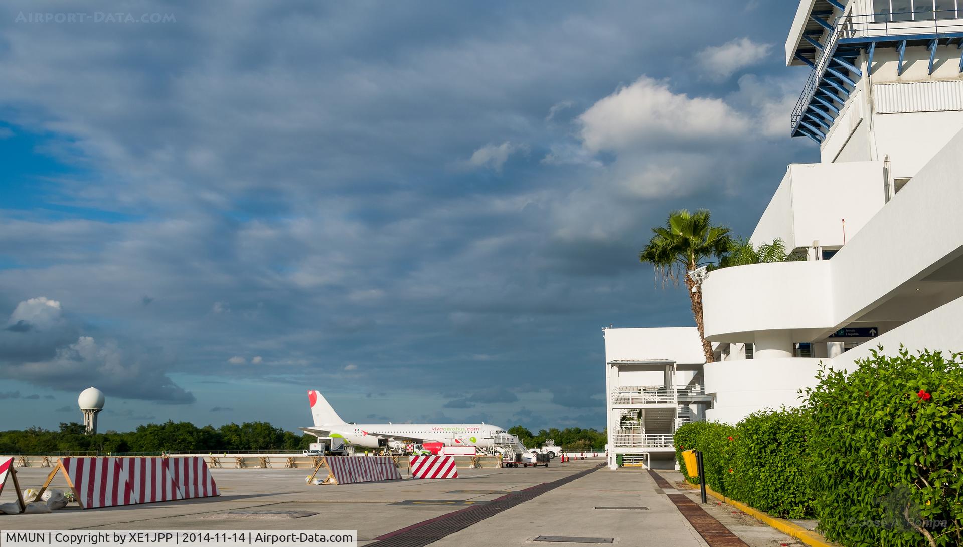 Cancún International Airport, Cancún, Quintana Roo Mexico (MMUN) - Local terminal for Magnicharter & Viva Aerobus.
