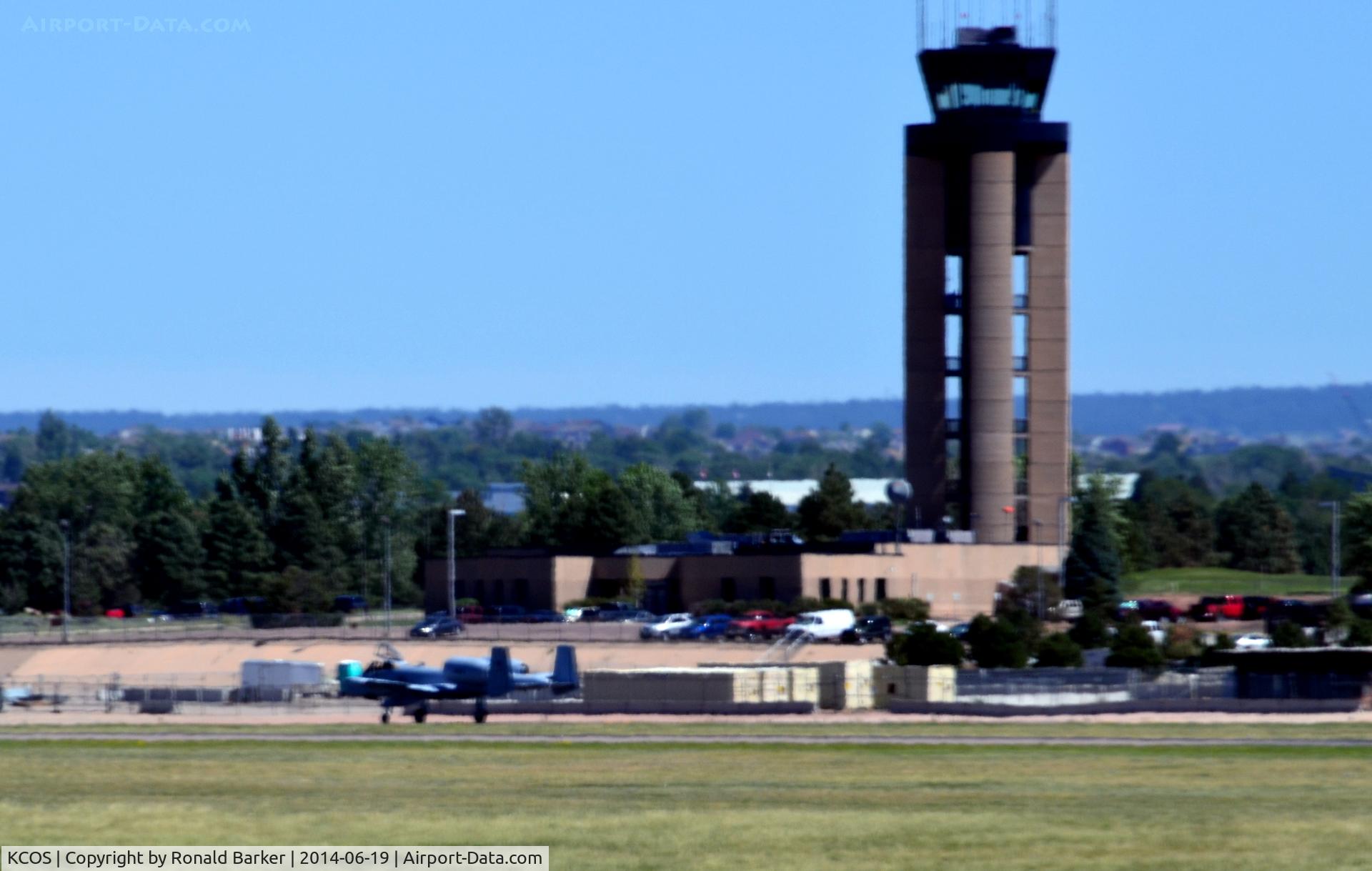 City Of Colorado Springs Municipal Airport (COS) - A-10 taxi by tower COS