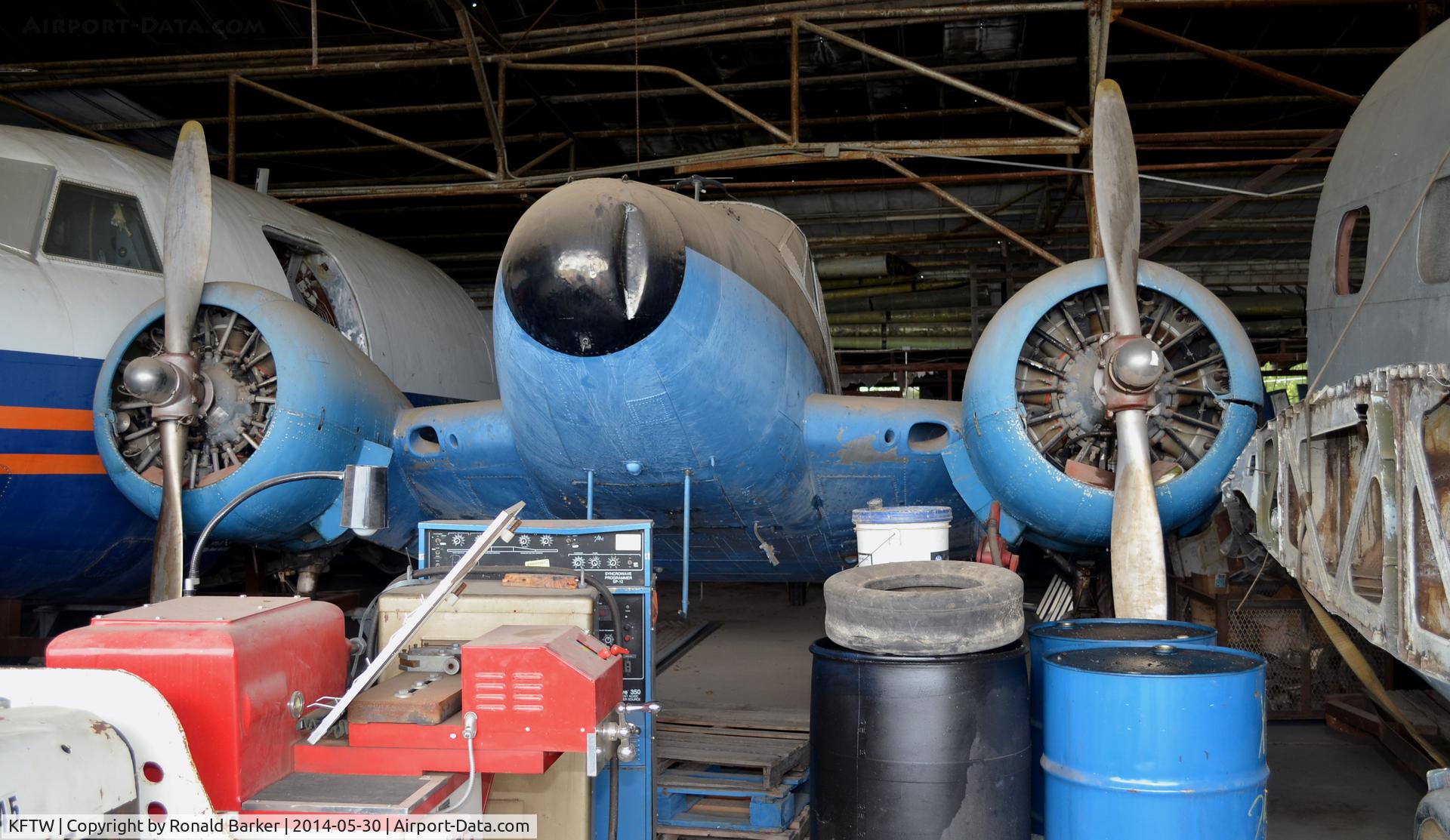 Fort Worth Meacham International Airport (FTW) - Twin blue aircraft at Vintage Flight Museum