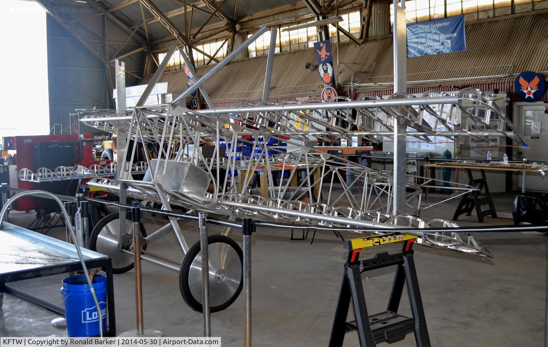 Fort Worth Meacham International Airport (FTW) - Aluminum frame for bi-plane Vintage Flight Museum