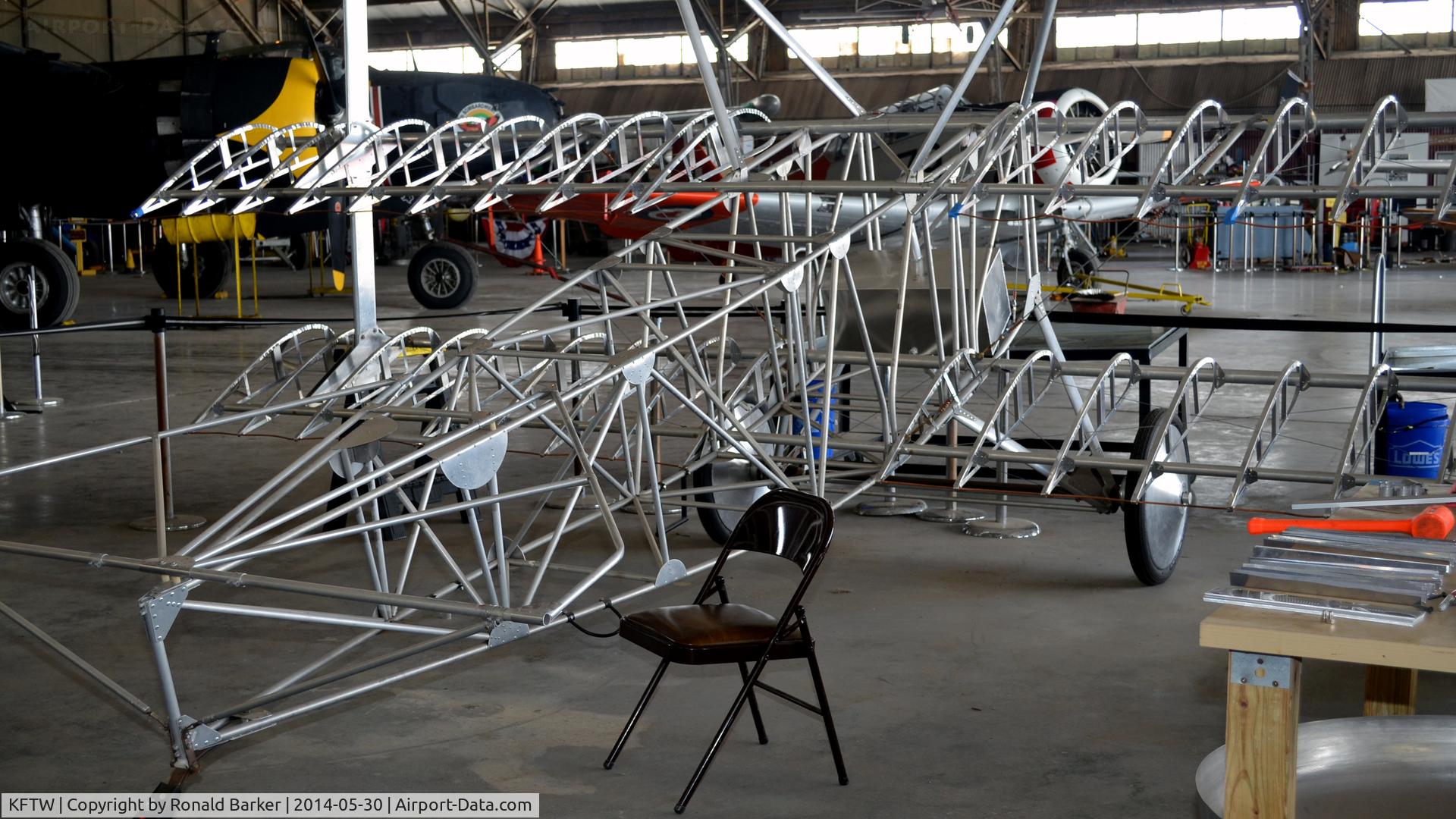Fort Worth Meacham International Airport (FTW) - Aluminum frame for bi-plane Vintage Flight Museum
