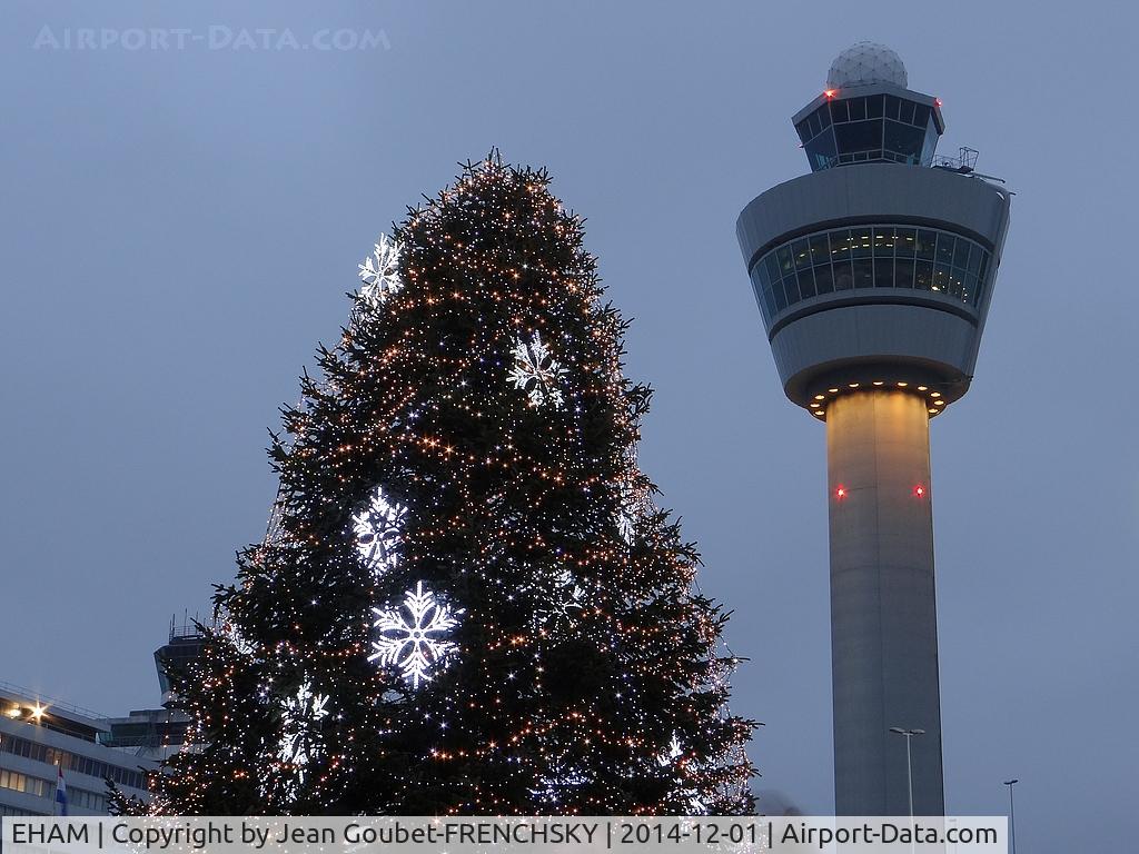 Amsterdam Schiphol Airport, Haarlemmermeer, near Amsterdam Netherlands (EHAM) - Christmas tower