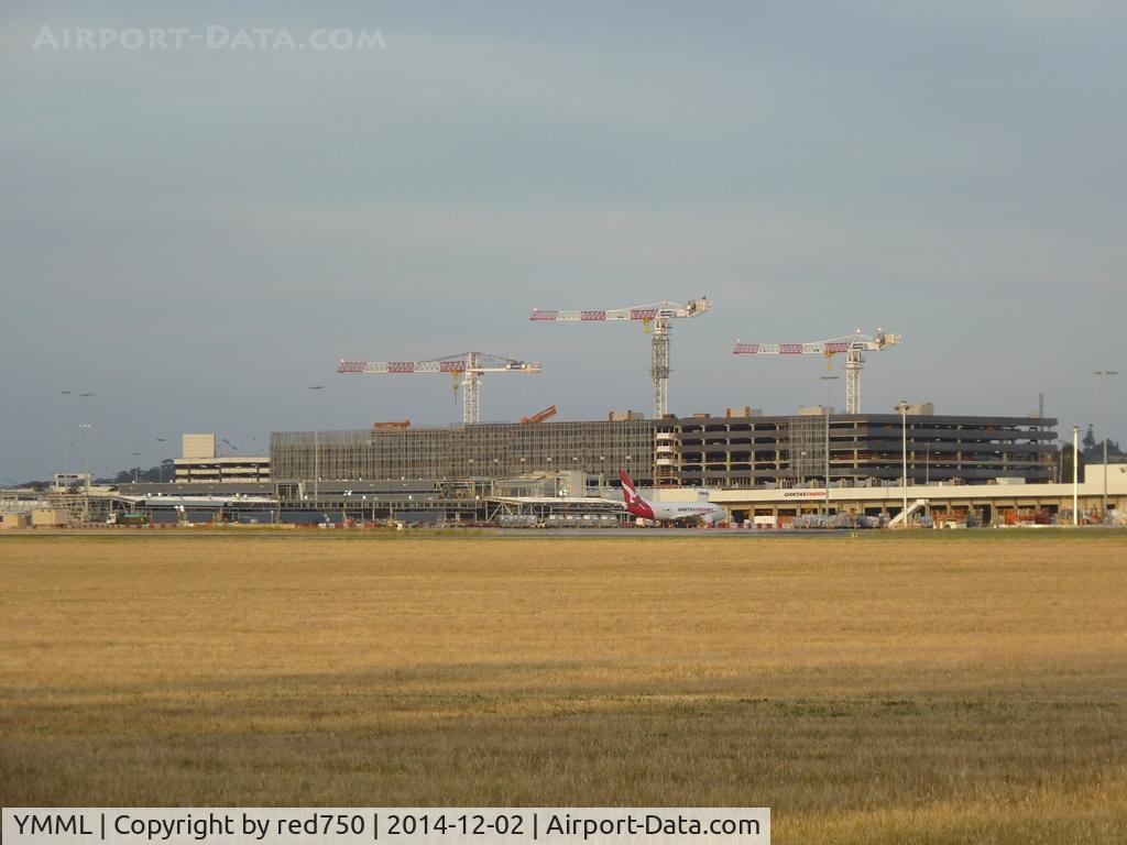 Melbourne International Airport, Tullamarine, Victoria Australia (YMML) - New construction at YMML seen from opposite side of airport.