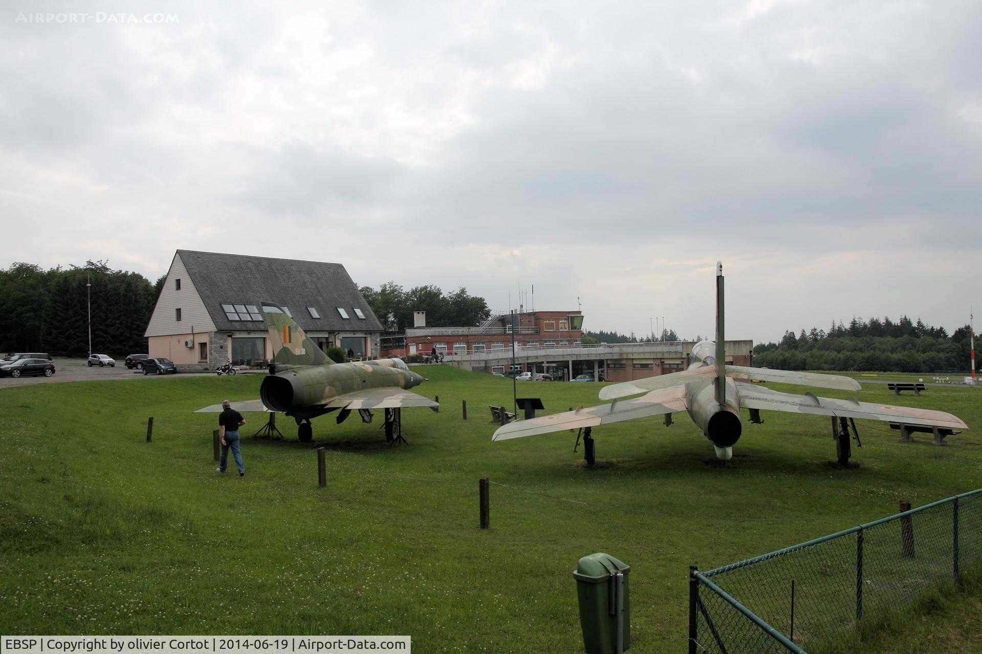 La Sauveniere Airport, Spa Belgium (EBSP) - with a couple of gate guardians