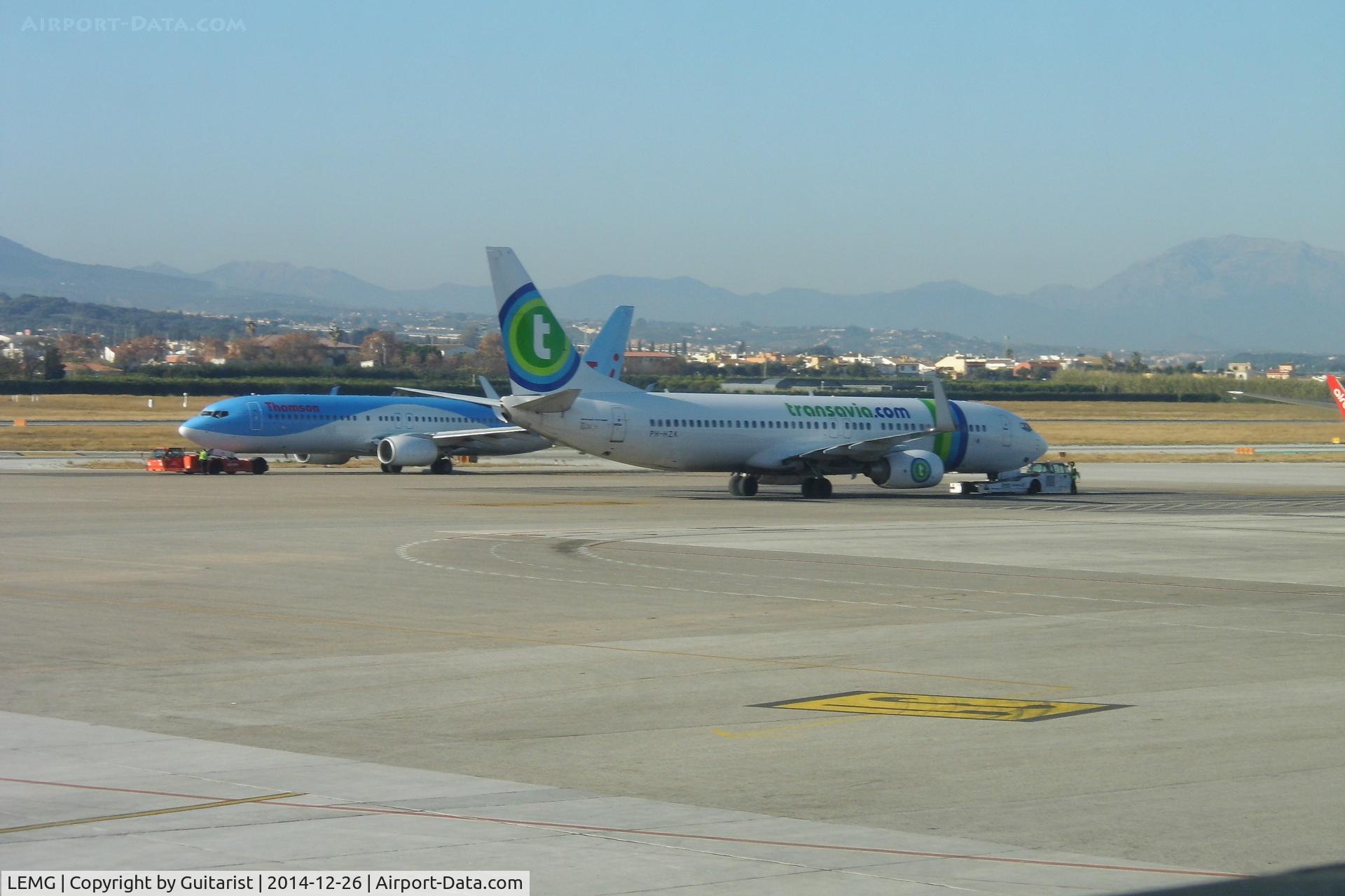Málaga Airport, Málaga Spain (LEMG) - a bit of 737 ballet