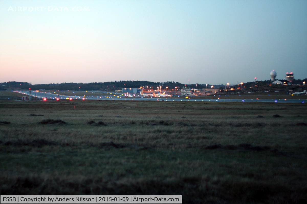 Stockholm-Bromma Airport, Stockholm Sweden (ESSB) - Sunset view near runway 30.