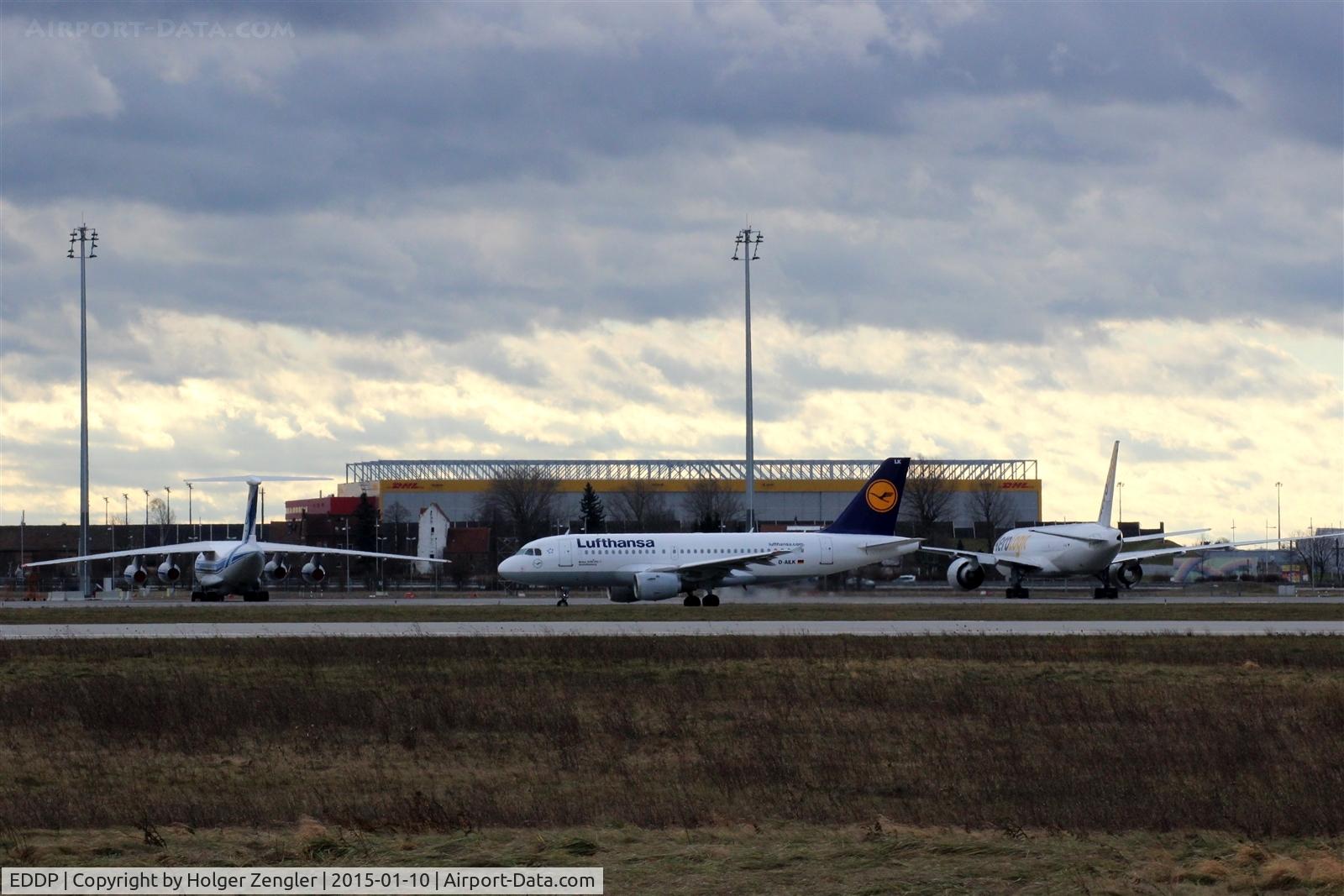 Leipzig/Halle Airport, Leipzig/Halle Germany (EDDP) - View to apron 3.....