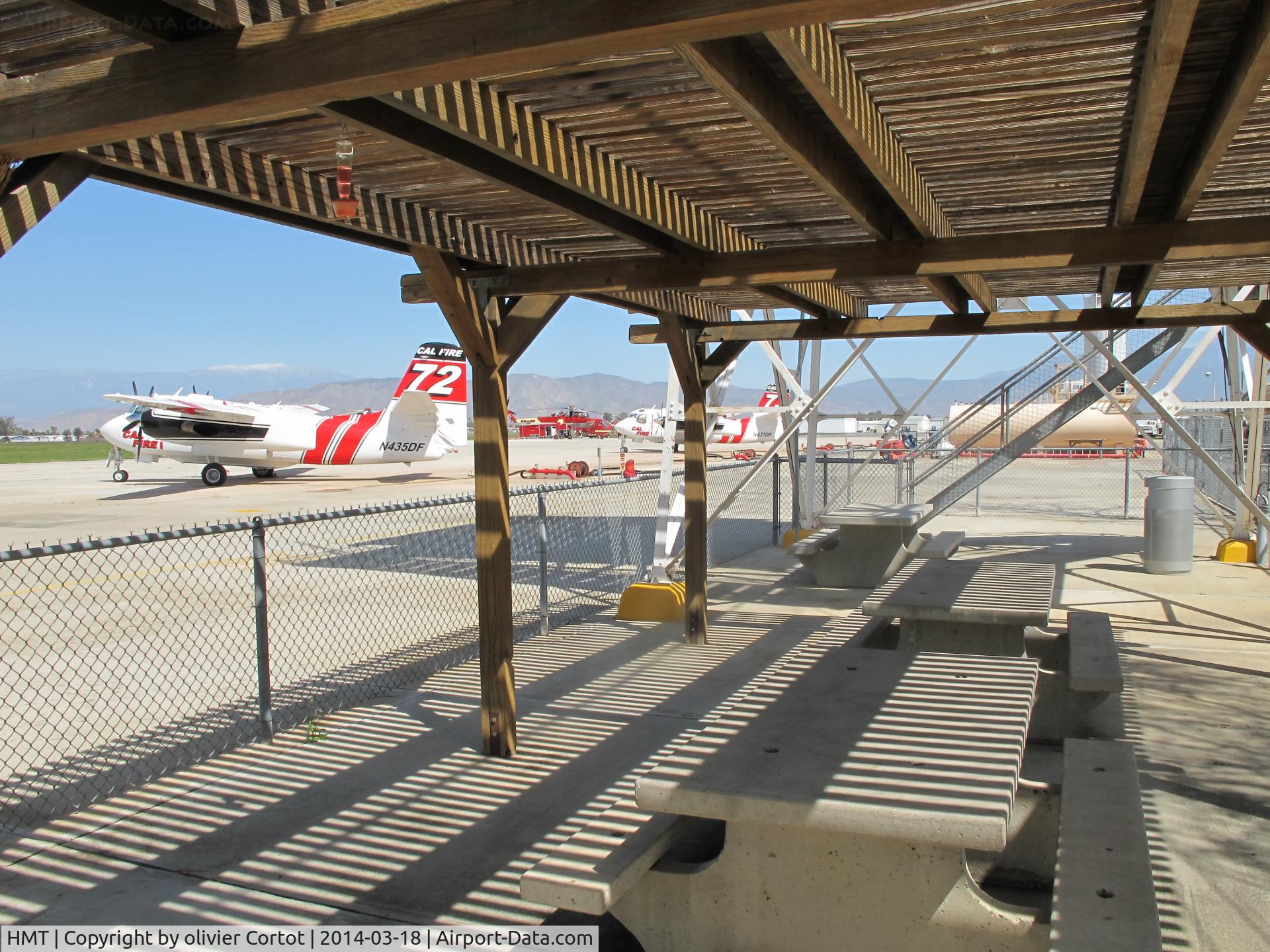 Hemet-ryan Airport (HMT) - You can stop and use the nice picnic area near the fire dept.