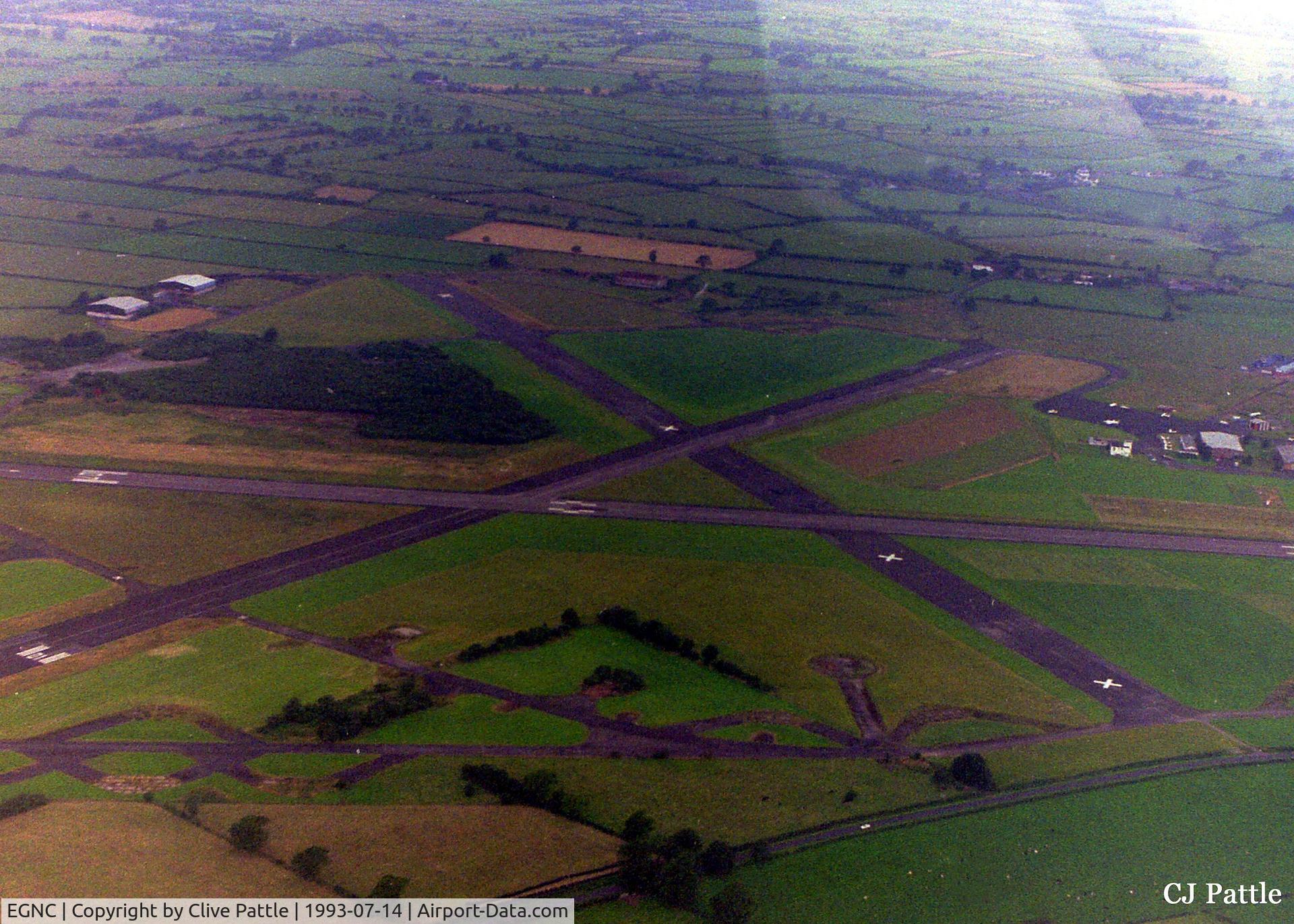 Carlisle Airport, Carlisle, England United Kingdom (EGNC) - A view of Carlisle airport taken in July 1993 during a pleasure flight in Cessna 172M G-BTMR