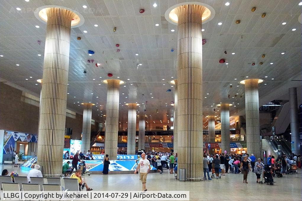 Ben Gurion International Airport, Lod / Tel Aviv Israel (LLBG) - Arrival hall, gate to Israel. A cell-phone picture.