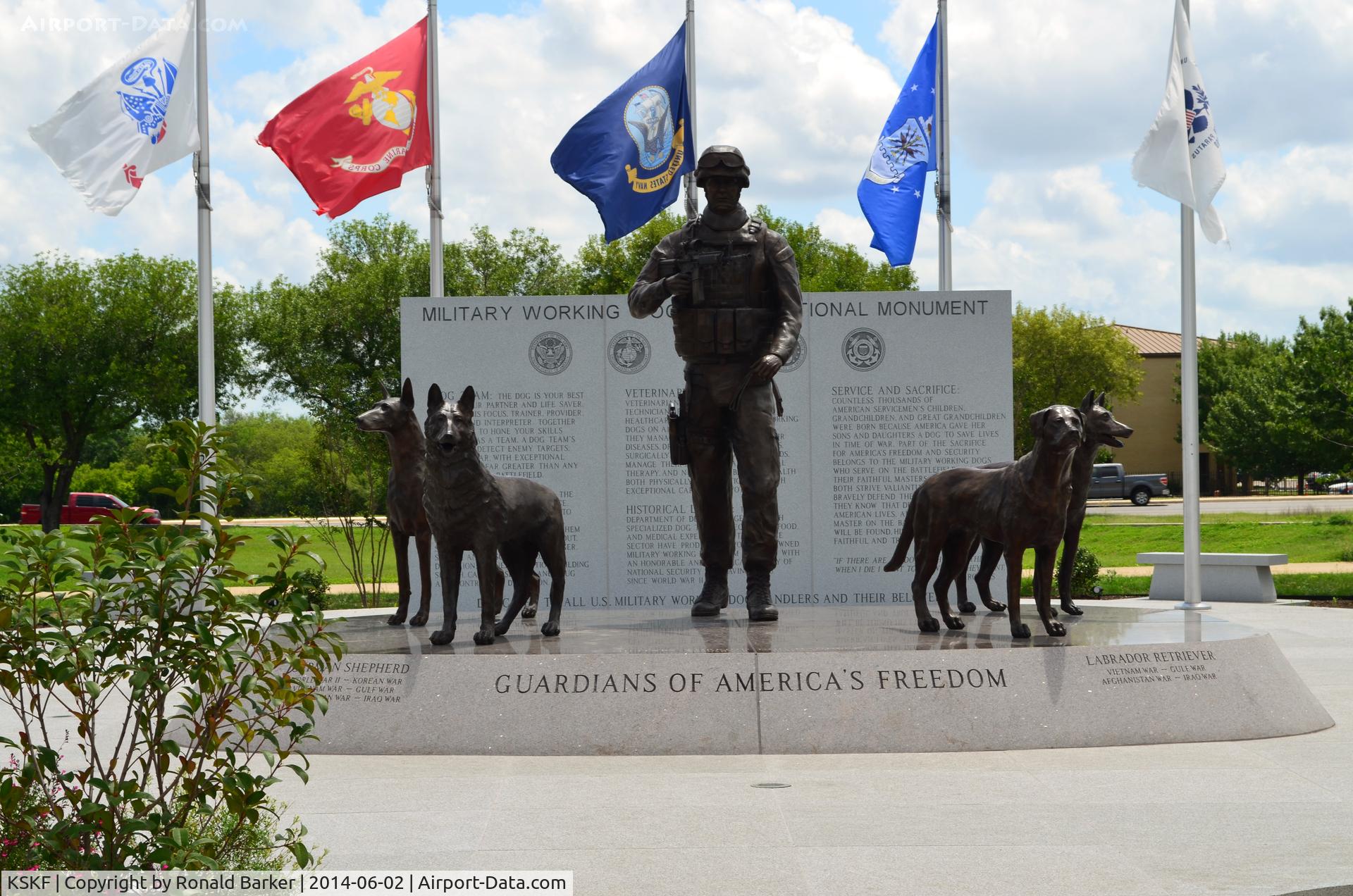 Lackland Afb (kelly Fld Annex) Airport (SKF) - Military Dog Team Monument LMTC