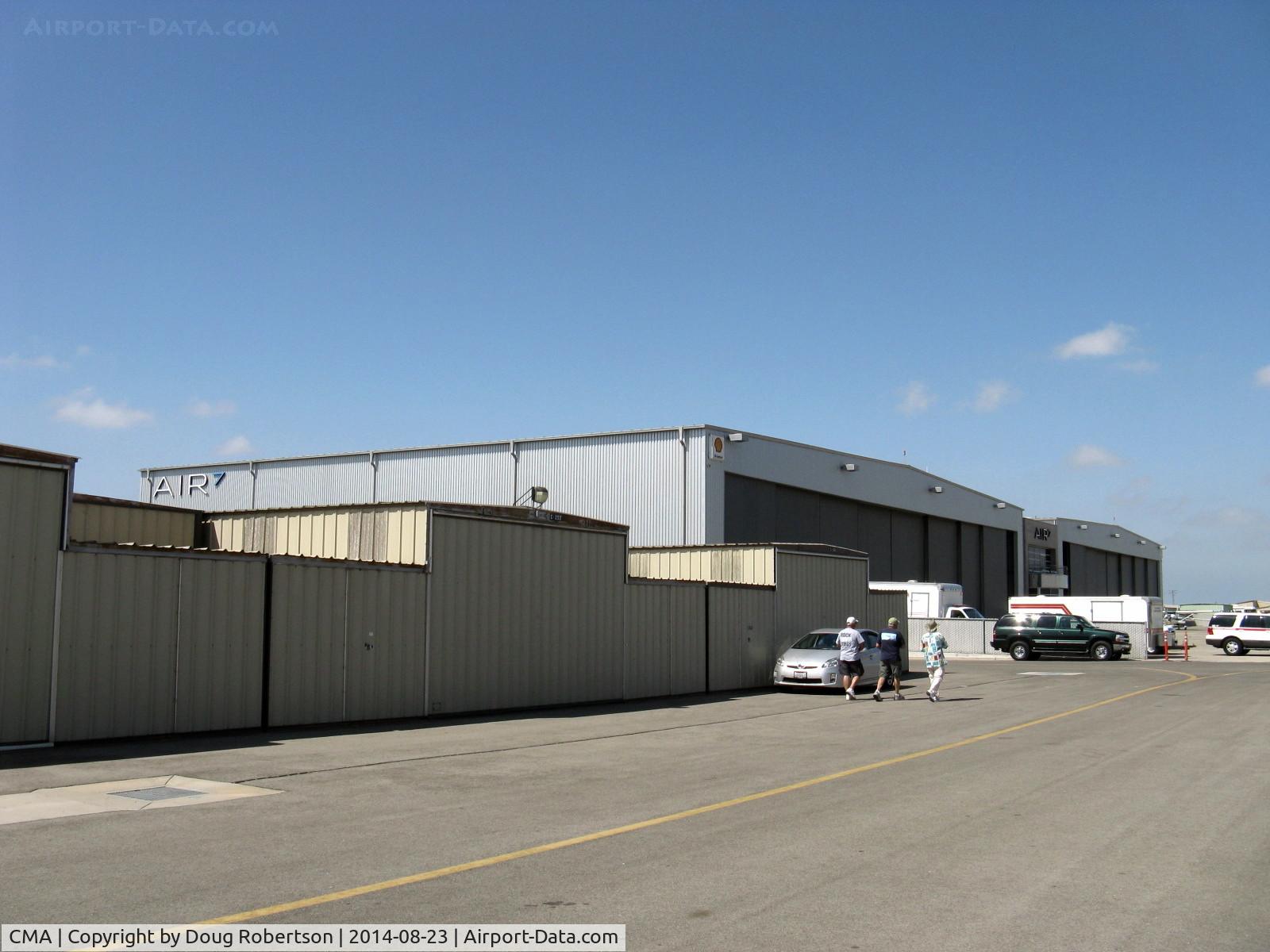 Camarillo Airport (CMA) - Air7 Hangars and ramp in distance