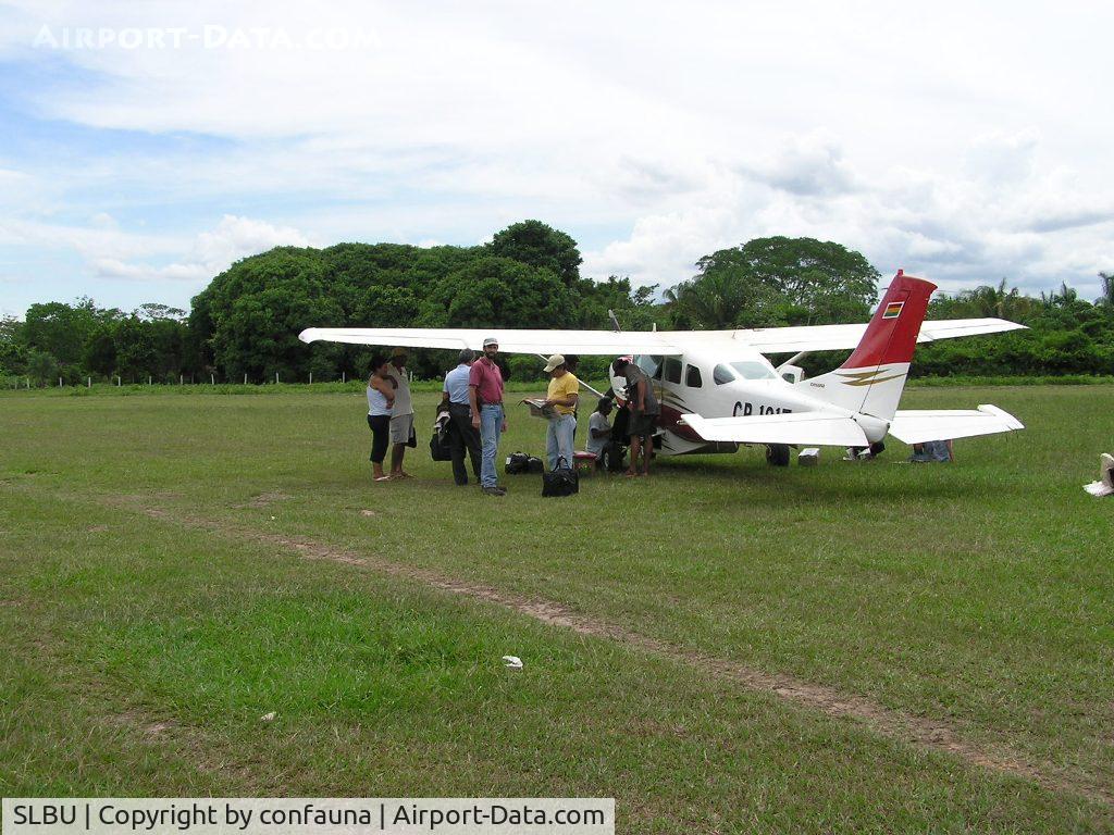 Baures Airport, Baures Bolivia (SLBU) - Cessna 206 air taxi ready to leave Baures to Trinidad, Beni, Bolivia, ca. 2008