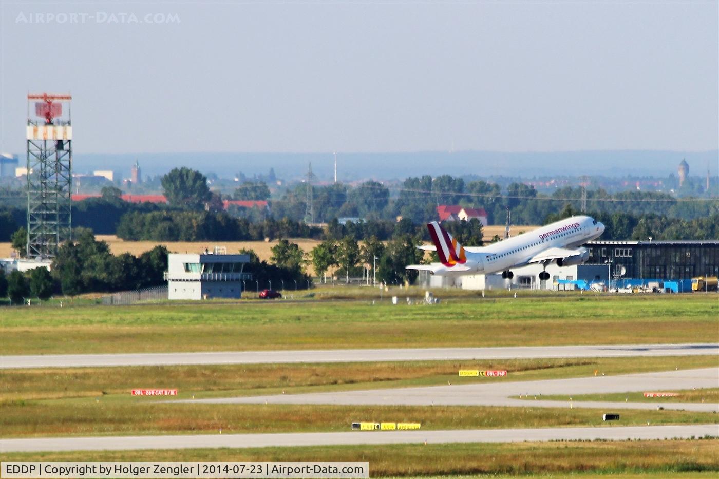 Leipzig/Halle Airport, Leipzig/Halle Germany (EDDP) - View to outbound traffic above northern runway.....