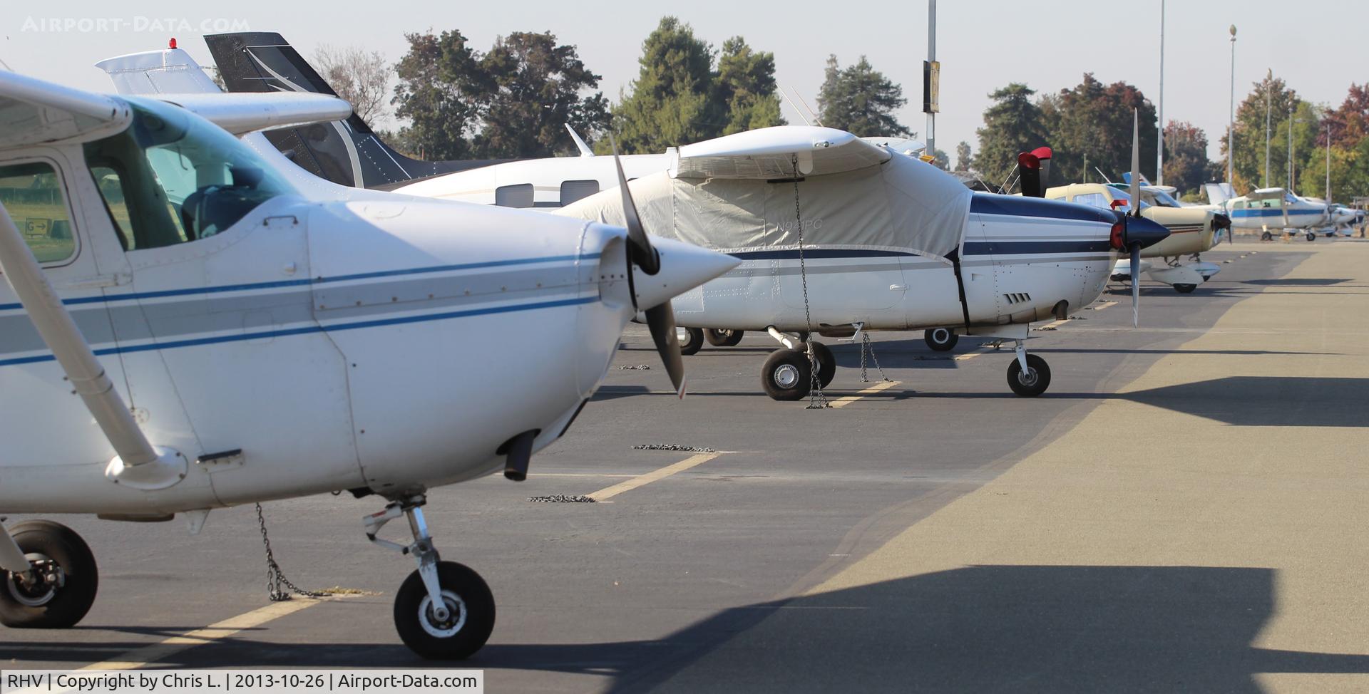 Reid-hillview Of Santa Clara County Airport (RHV) - A busy transient parking at Reid-Hillview.