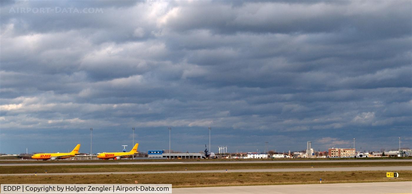 Leipzig/Halle Airport, Leipzig/Halle Germany (EDDP) - Leipzig-Halle Airport. View from apron 3 to apron 1....
