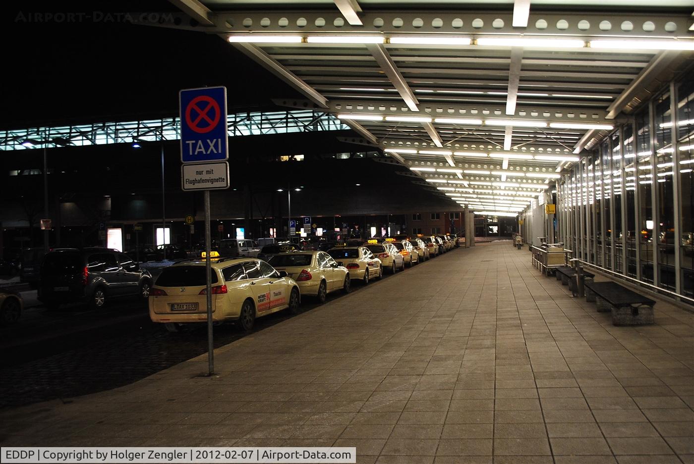 Leipzig/Halle Airport, Leipzig/Halle Germany (EDDP) - Taxi rank in front of terminal building....