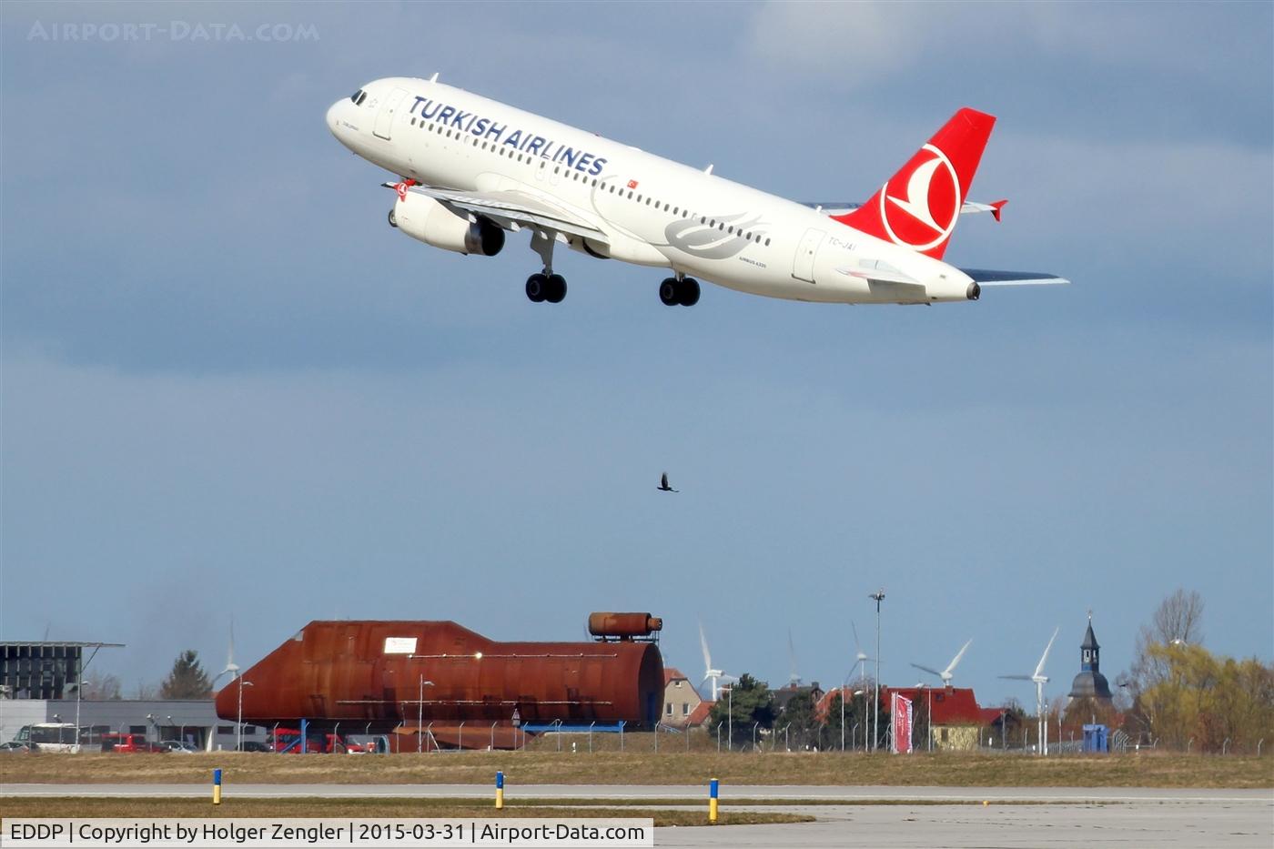 Leipzig/Halle Airport, Leipzig/Halle Germany (EDDP) - Iron bird - bird of prey - turkish bird. Northern view over rwy 26R.....