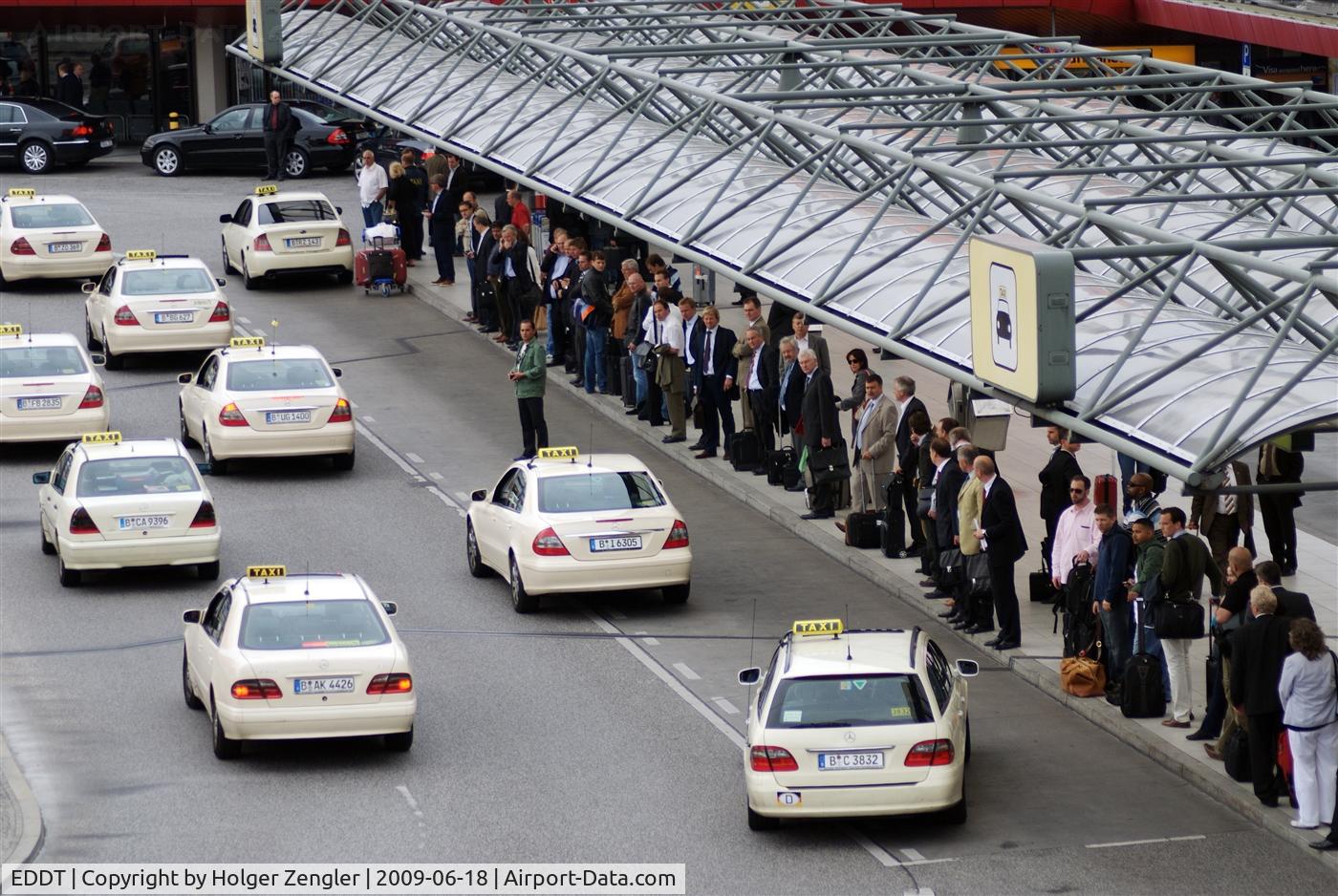 Tegel International Airport (closing in 2011), Berlin Germany (EDDT) - Due to a stoppage by lokal traffic lots of passengers use to go to town by taxi....