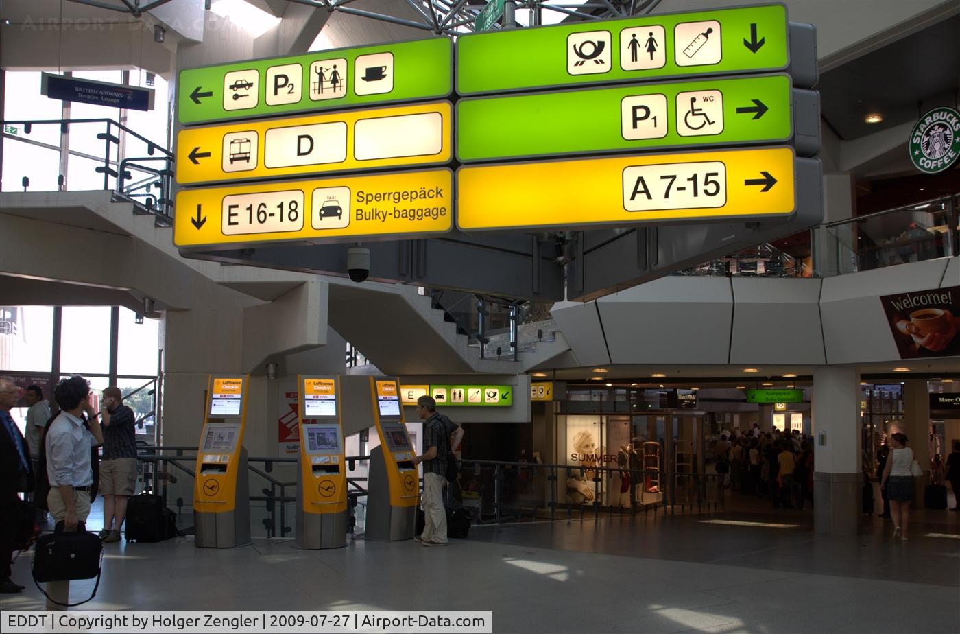 Tegel International Airport (closing in 2011), Berlin Germany (EDDT) - View into terminal building....