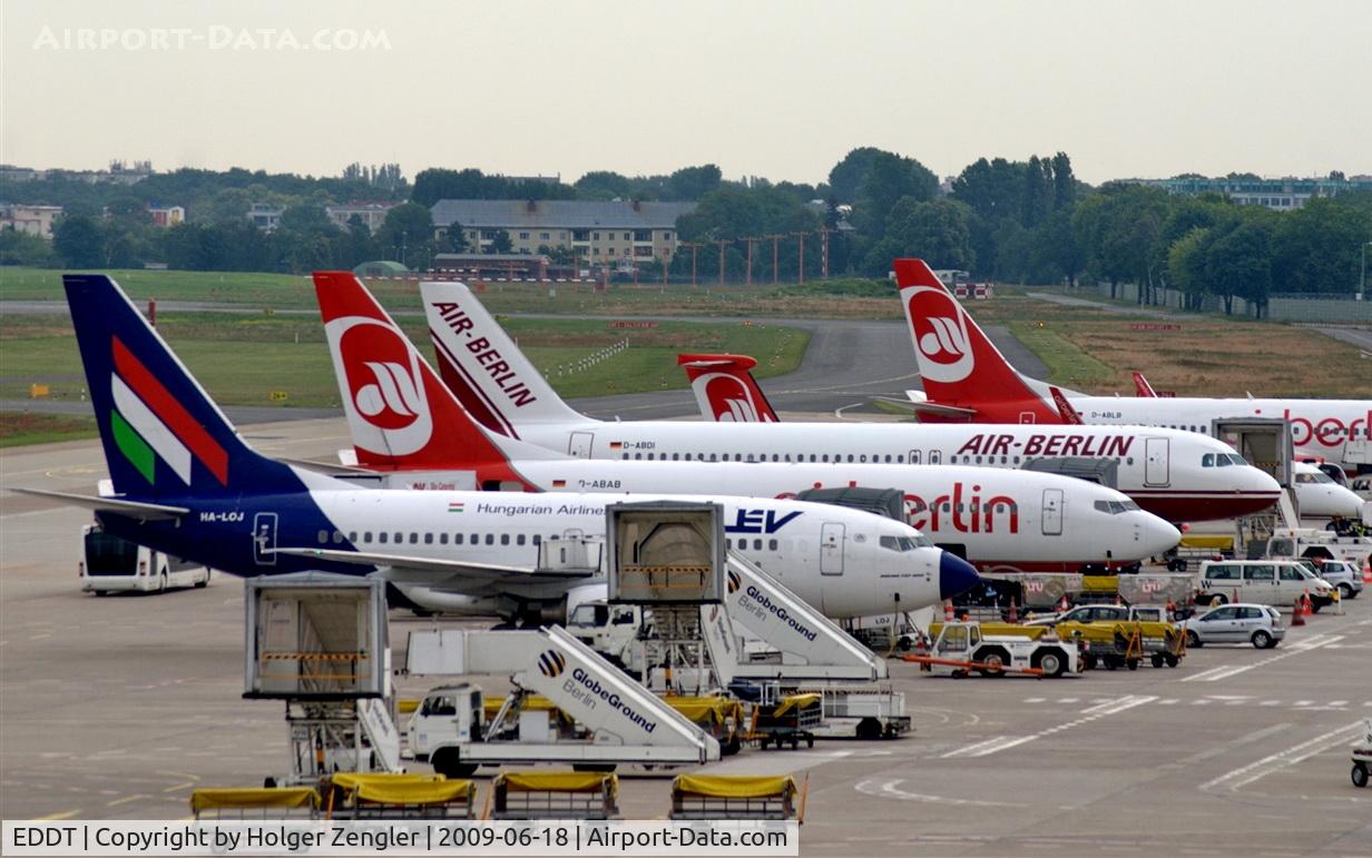 Tegel International Airport (closing in 2011), Berlin Germany (EDDT) - Pretty crowded apron....