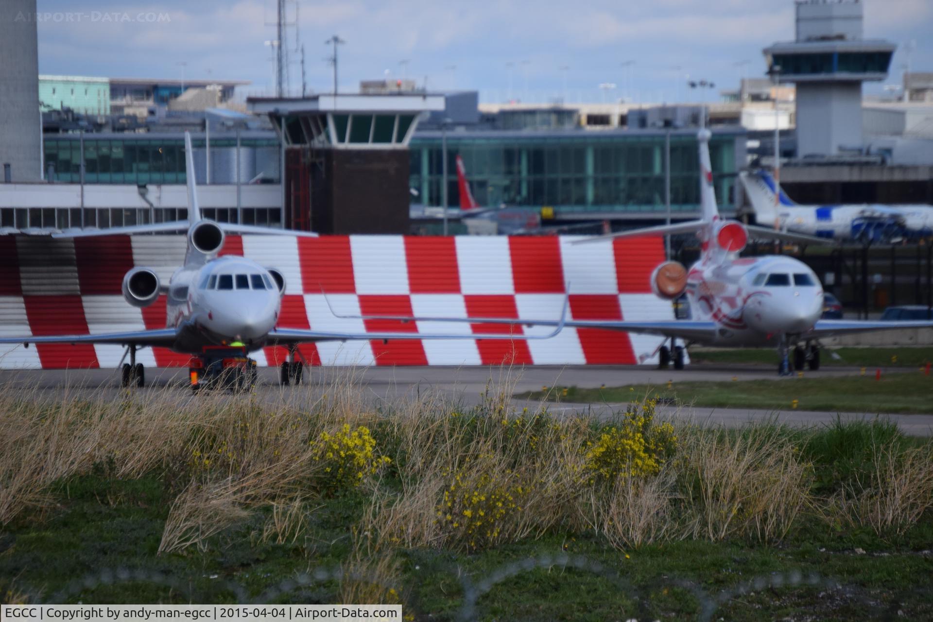 Manchester Airport, Manchester, England United Kingdom (EGCC) - parked on the landmark exc ramp side by side

on the right of shot PH-AJX
on the left of shot N512TF

photo taken from the [AVP]