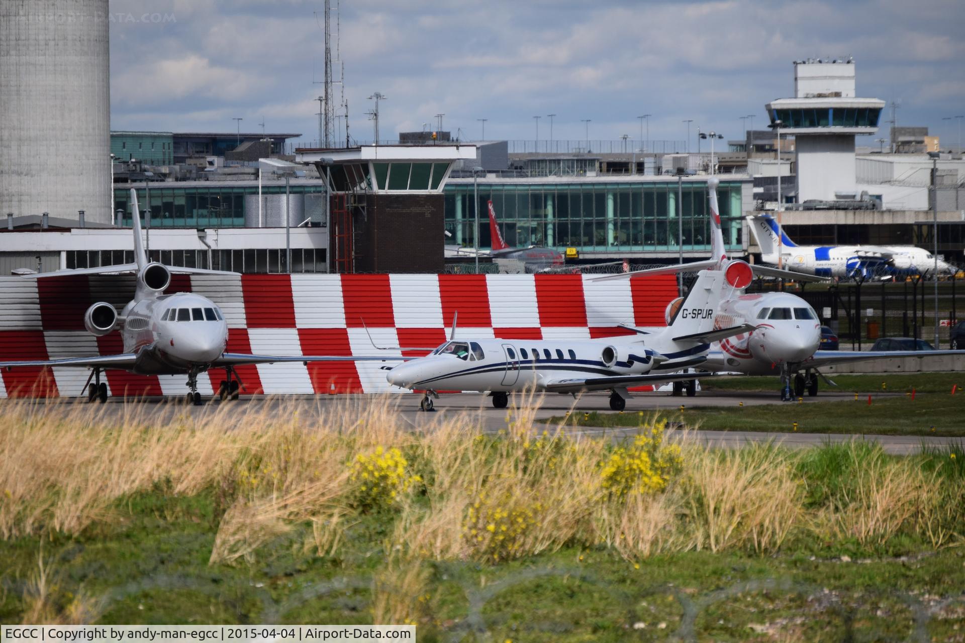 Manchester Airport, Manchester, England United Kingdom (EGCC) - parked on the landmark exc ramp

G-SPUR on the right of shot PH-AJX and on the left of shot N512TF