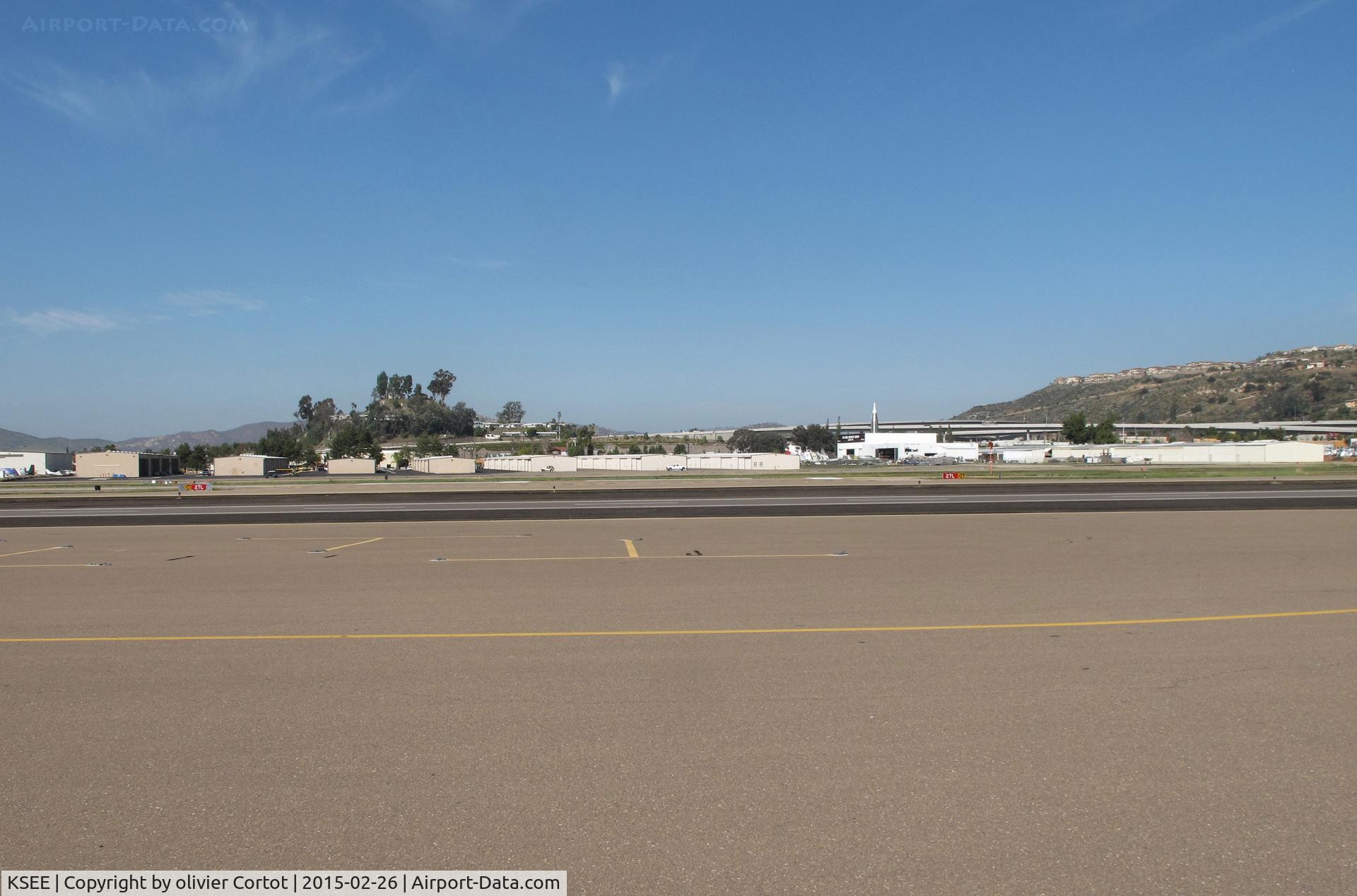 Gillespie Field Airport (SEE) - view from the main building