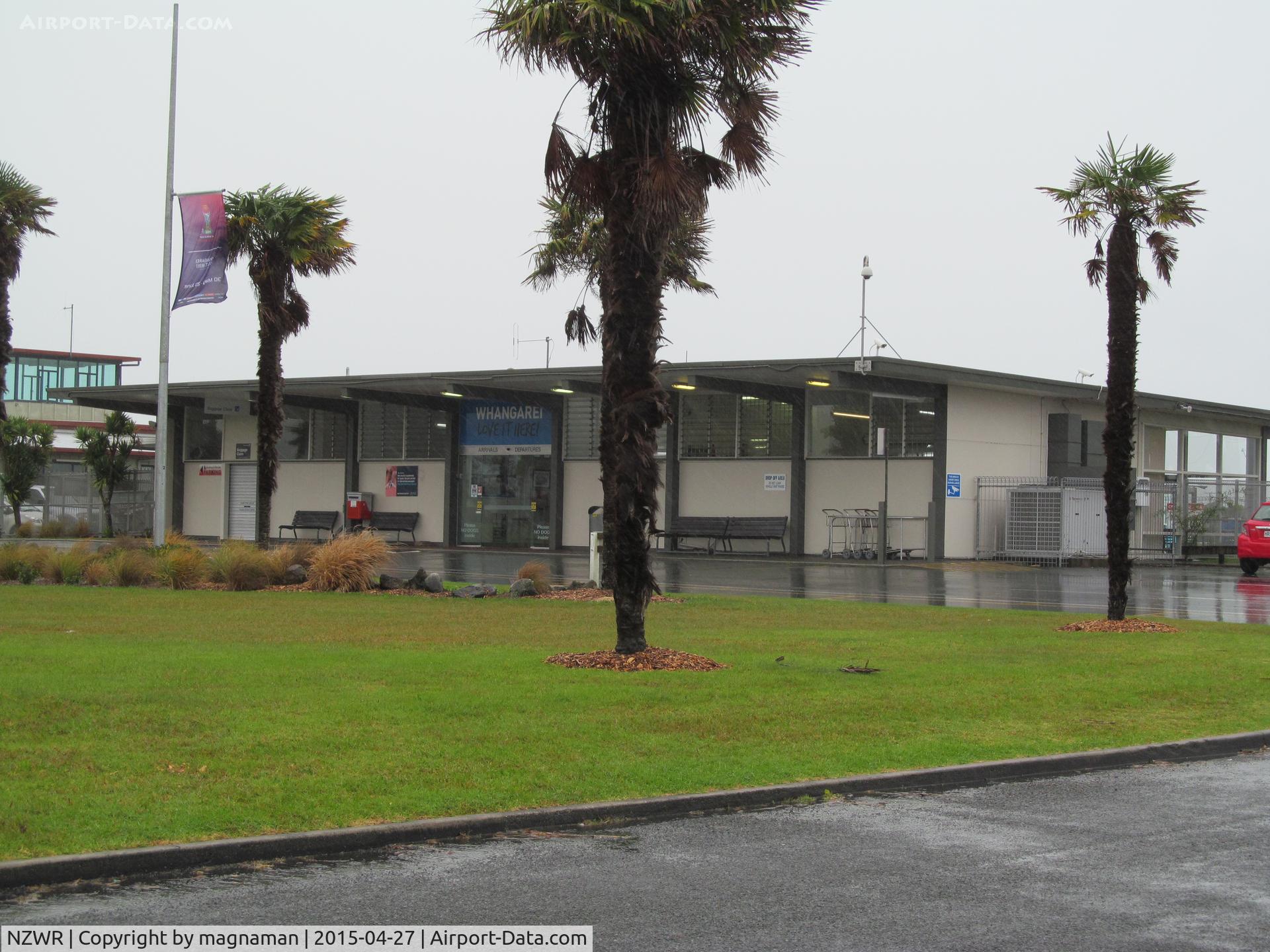 Whangarei Airport, Whangarei New Zealand (NZWR) - Terminal on a wet and blustery day