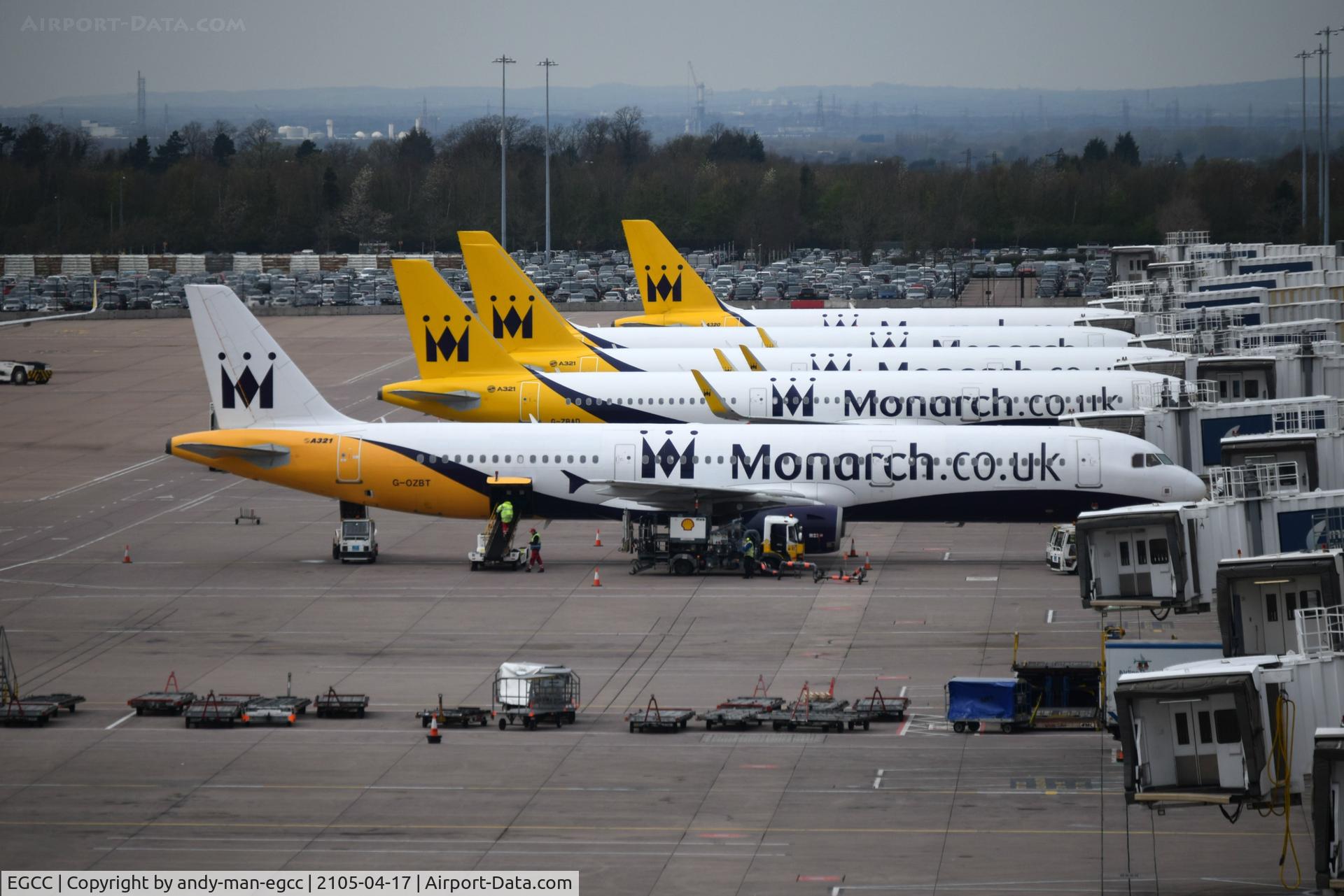 Manchester Airport, Manchester, England United Kingdom (EGCC) - 4 MON aircraft parked up on T2 waiting for there pax