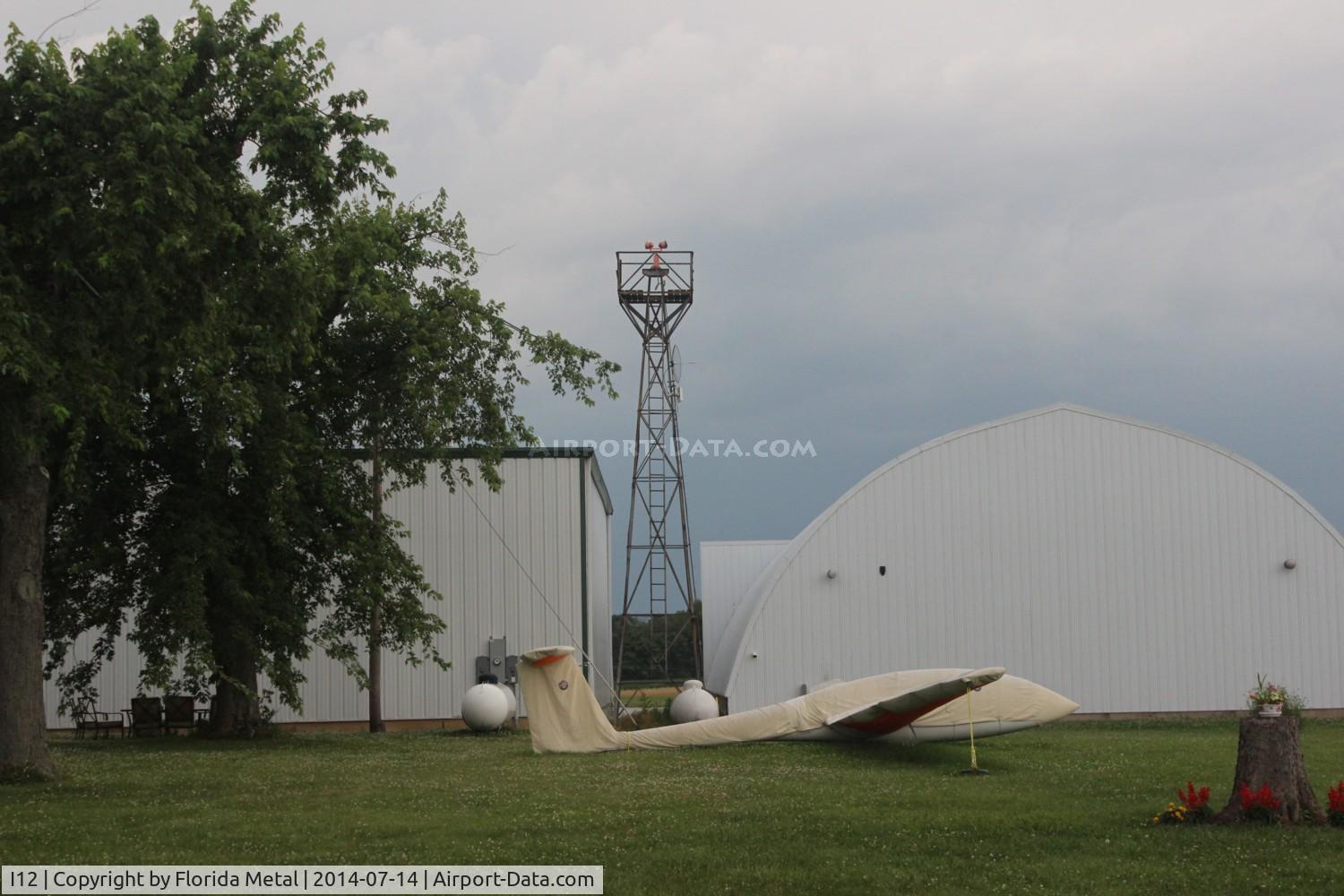 Sidney Municipal Airport (I12) - Sidney airport, approaching storm