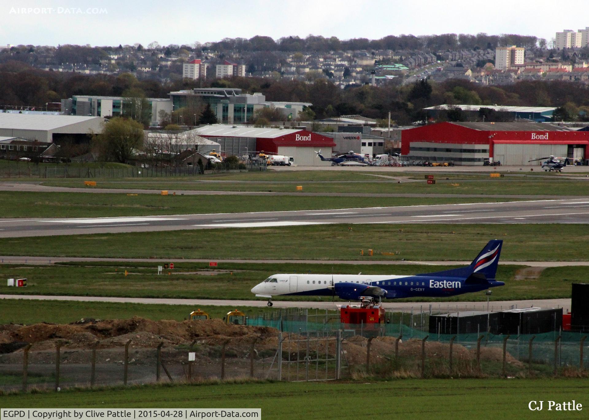 Aberdeen Airport, Aberdeen, Scotland United Kingdom (EGPD) - Taxying for departure at Aberdeen - An Eastern Airways SAAB 2000
