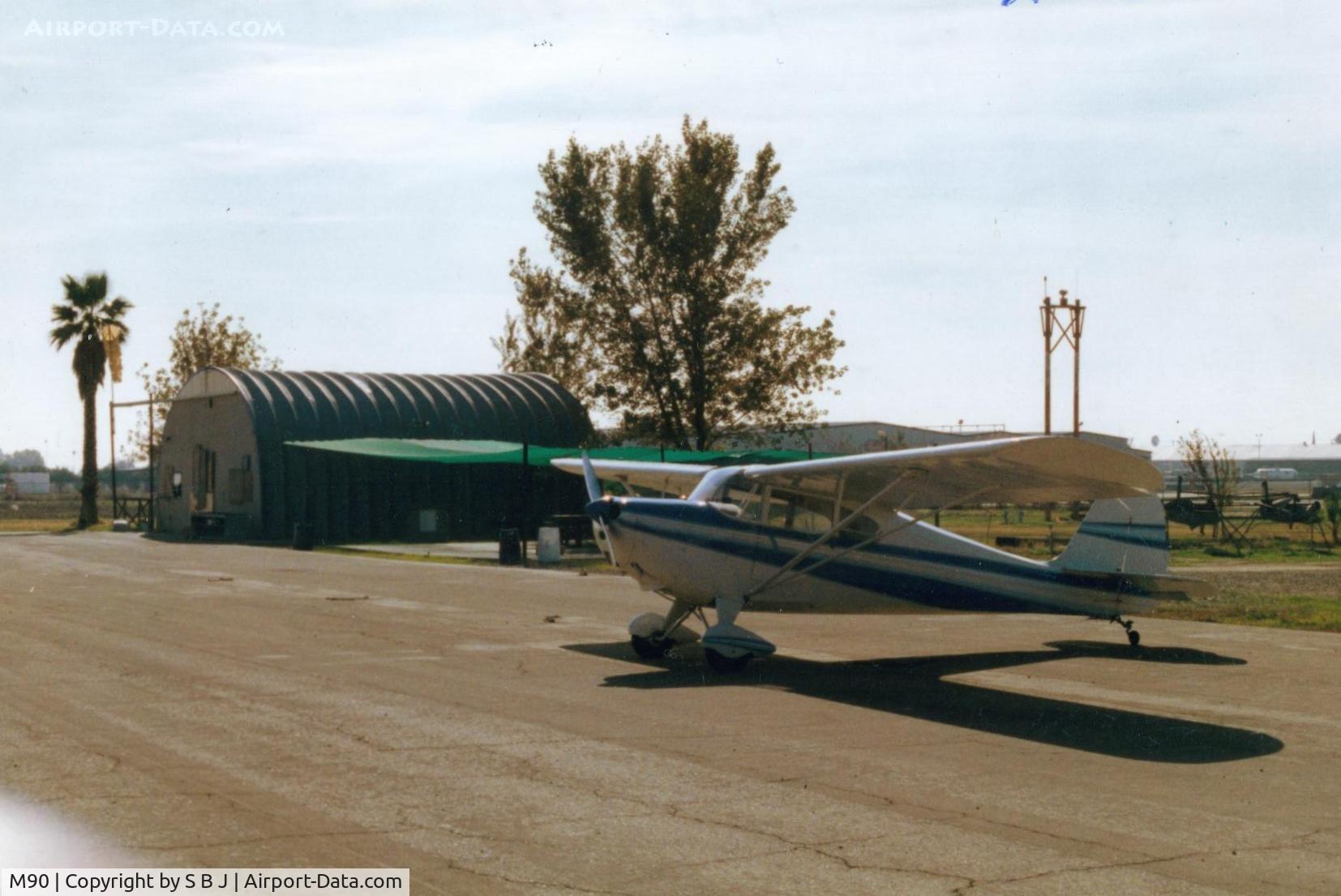William Robert Johnston Municipal Airport (M90) - Mendota airport with the only building (which was boarded up) at the airport in 2001.At that time,it was not being used. View is to the south.