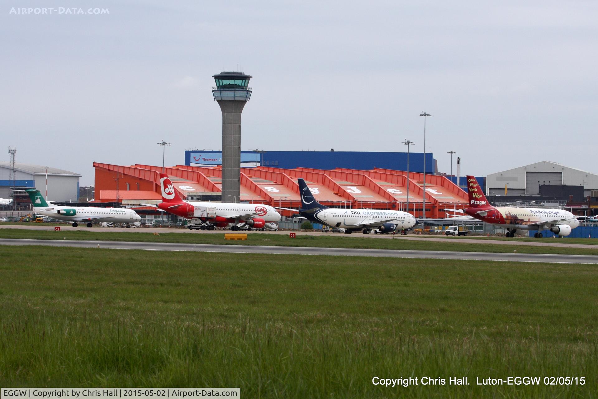 London Luton Airport, London, England United Kingdom (EGGW) - some of the Charter flights for the European Rugby Cup Final