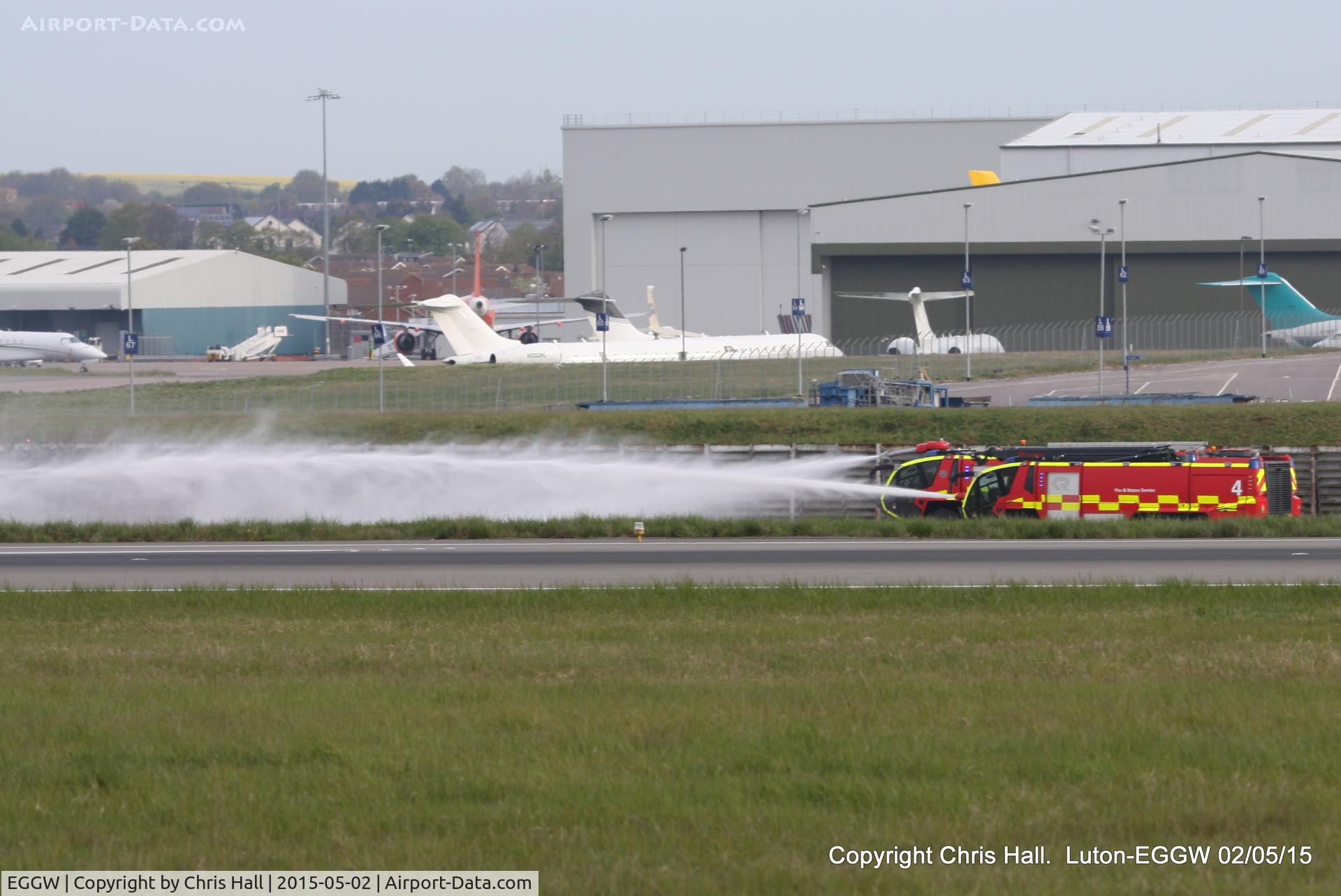 London Luton Airport, London, England United Kingdom (EGGW) - Luton Fire Trucks