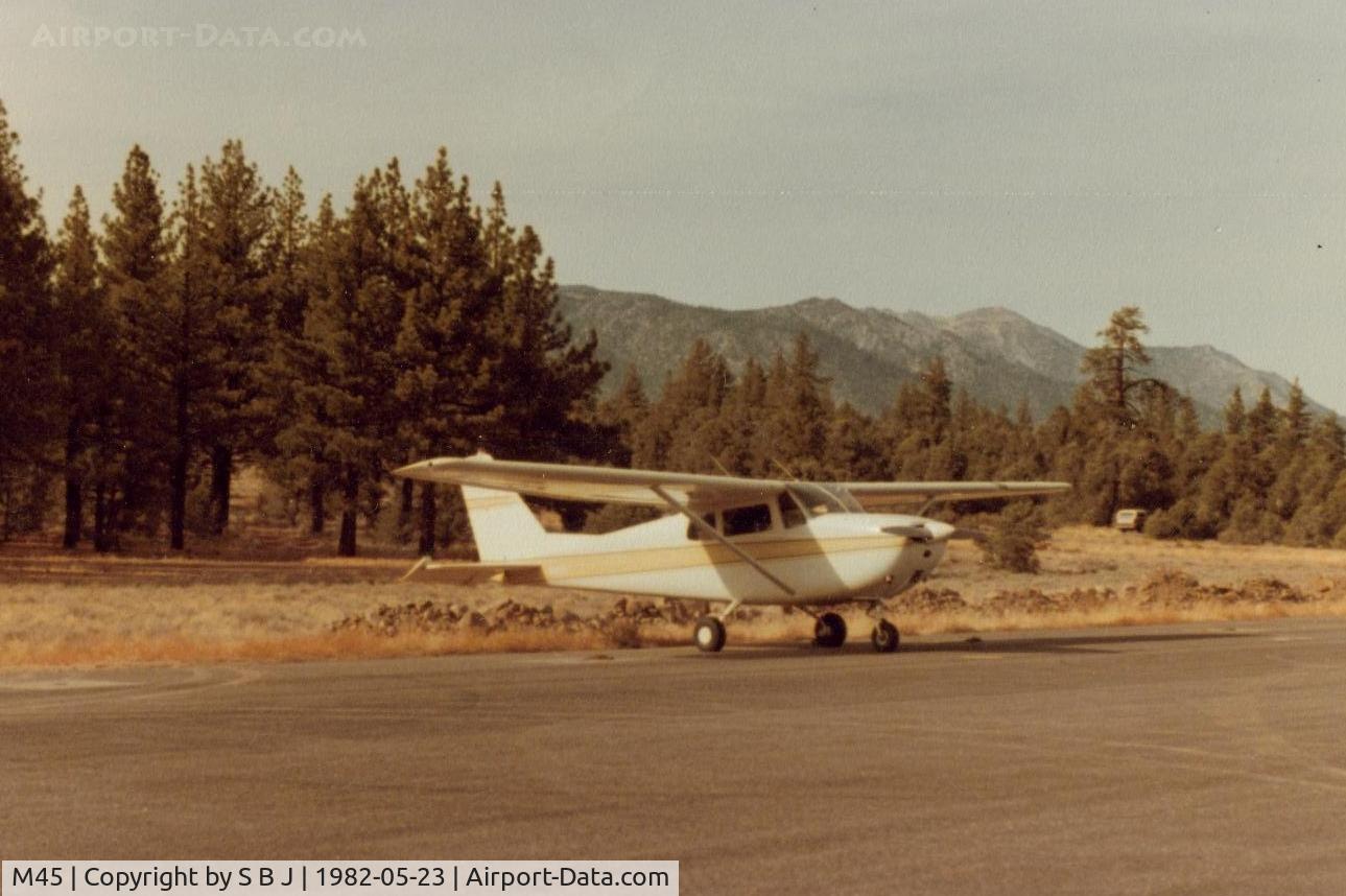 Alpine County Airport (M45) - 59X at beautiful Alpine County with view to the west. Over those mountains (20 miles) on the right, is Lake Tahoe but you must climb to at least 11K feet to clear them with M45 being 5867 ft.With a light load,the C172 59X did very good!