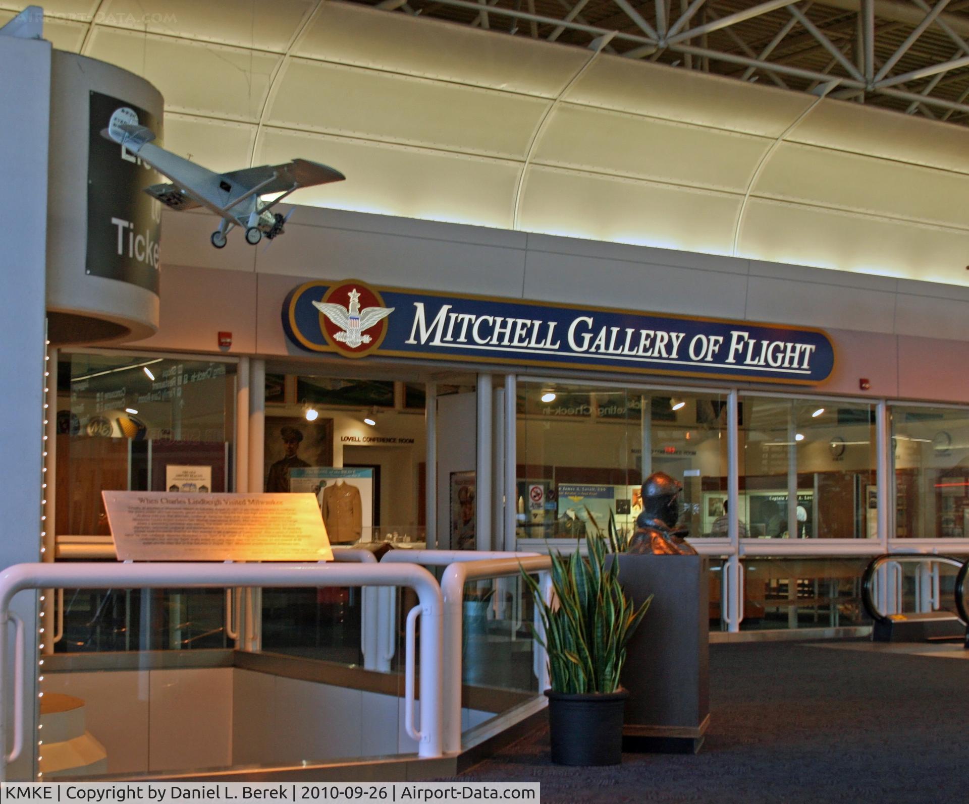 General Mitchell International Airport (MKE) - KMKE is a double treat for airplane lovers, with this fine little museum right inside the airport!  It commemorates local history and hometown heroes Billy Mitchell and James Lowell.