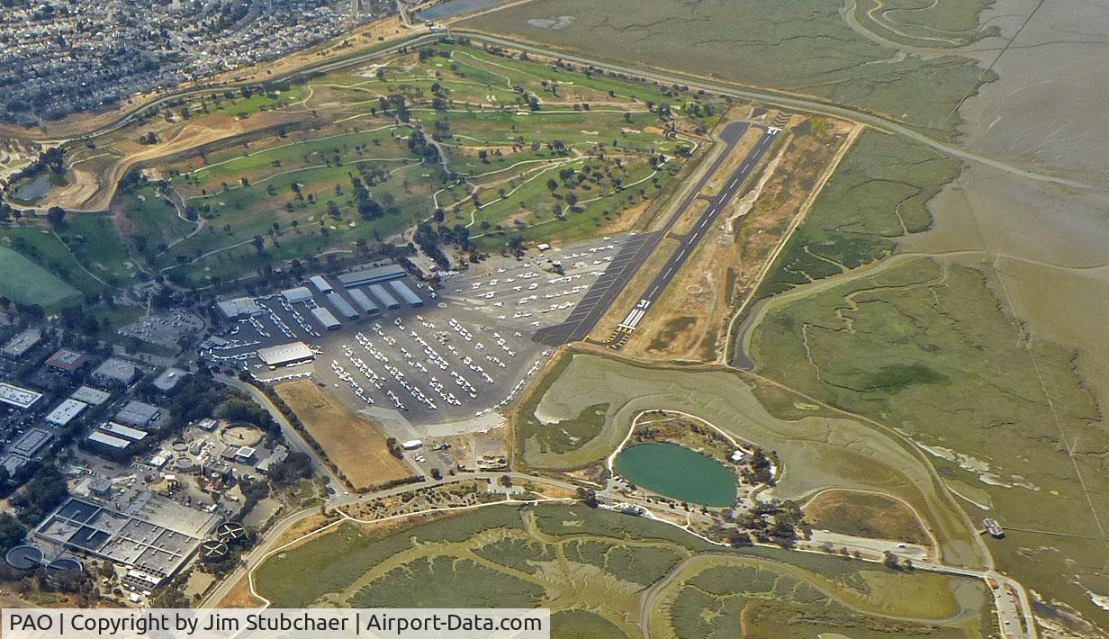 Palo Alto Arpt Of Santa Clara Co Airport (PAO) - Photo taken 5/13/15 from an UA 737 on approach to SFO. Panasonic DMC-ZS15 digicam.