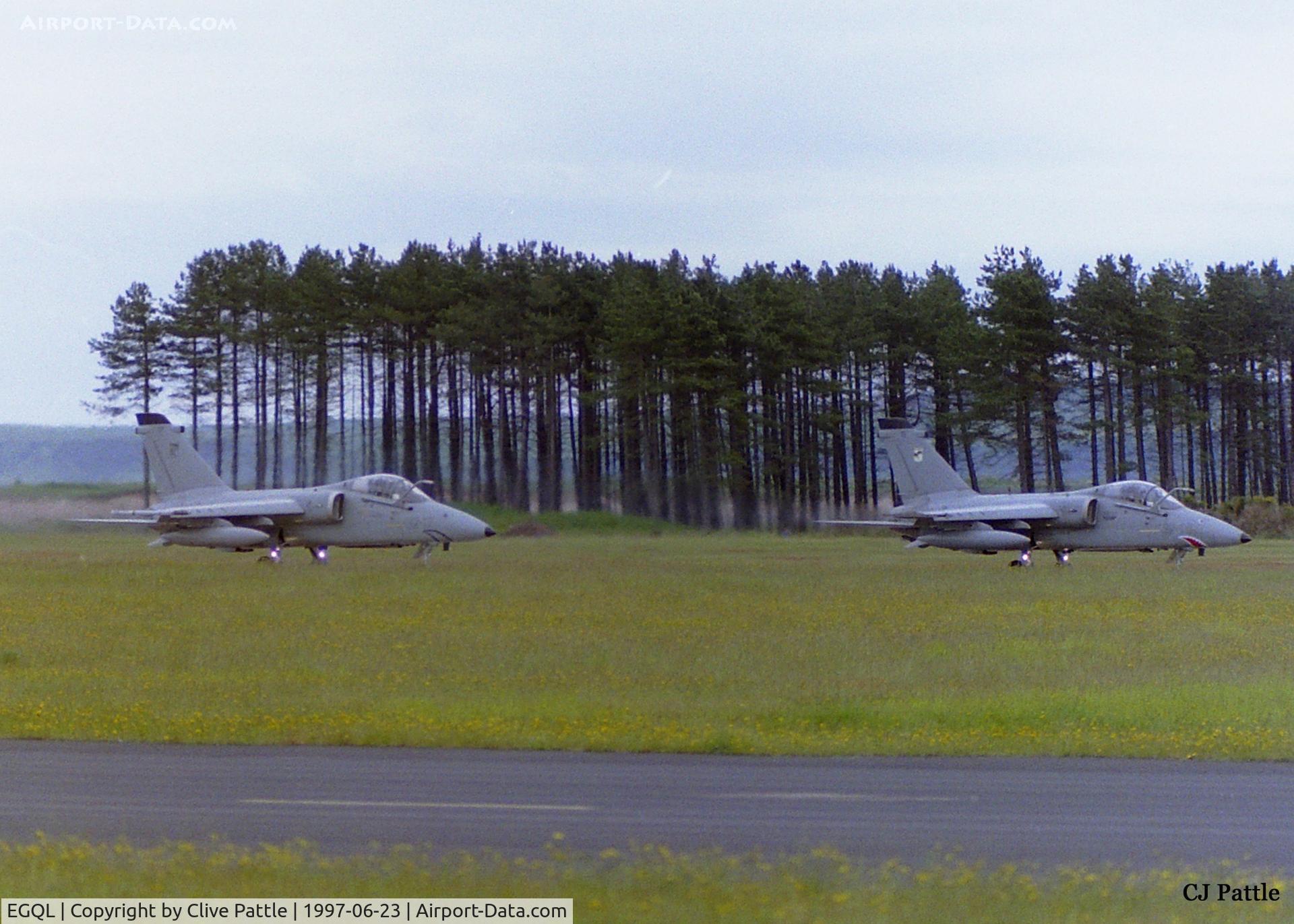 RAF Leuchars Airport, Leuchars, Scotland United Kingdom (EGQL) - A pair of Aermacchi AMX of 32 Stormo Italian Air Force lined up on rwy 27 at RAF Leuchars EGQL.