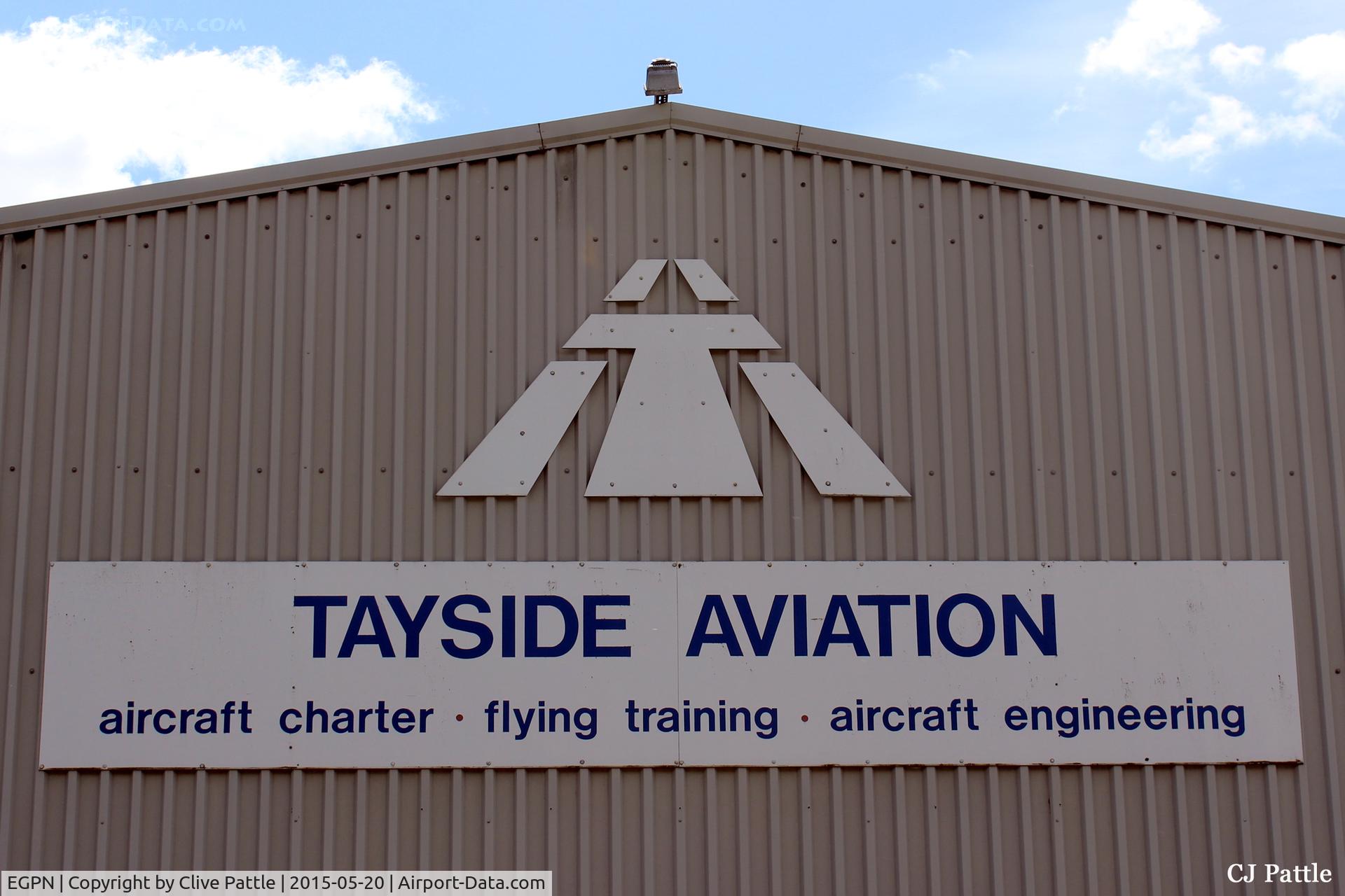 Dundee Airport, Dundee, Scotland United Kingdom (EGPN) - Signage on the Aircraft Engineering facility at Dundee Riverside airport EGPN