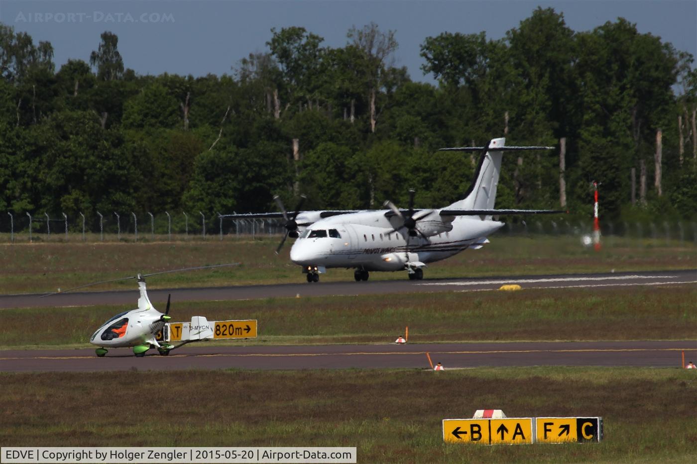 Braunschweig-Wolfsburg Regional Airport, Braunschweig, Lower Saxony Germany (EDVE) - Small meets smaller...