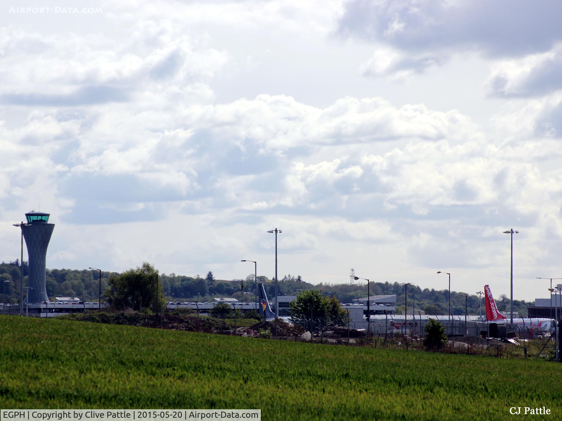 Edinburgh Airport, Edinburgh, Scotland United Kingdom (EGPH) - The airport skyline at Edinburgh EGPH
