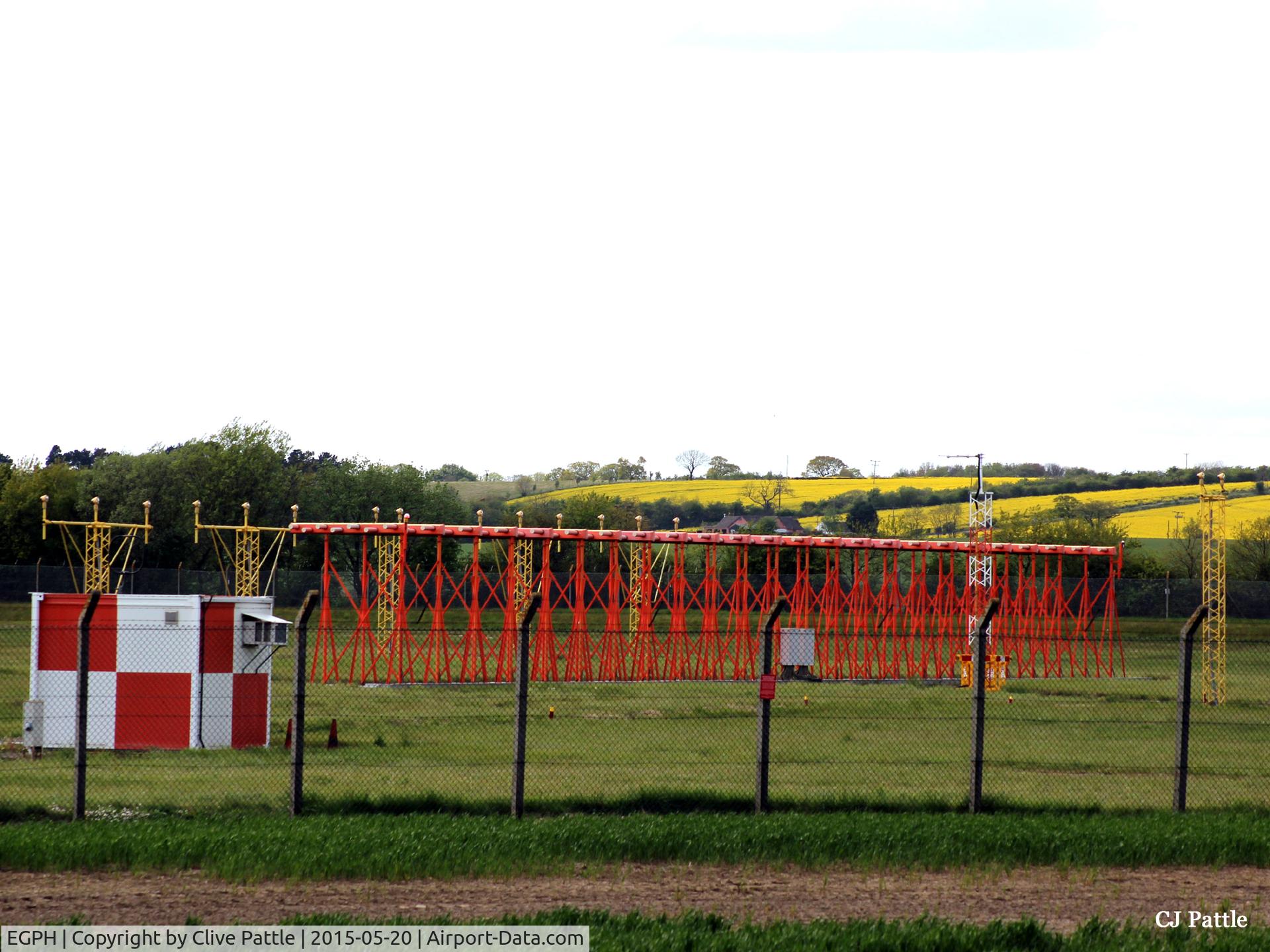 Edinburgh Airport, Edinburgh, Scotland United Kingdom (EGPH) - Close up of some of the runway electronic systems  and lighting at Edinburgh EGPH