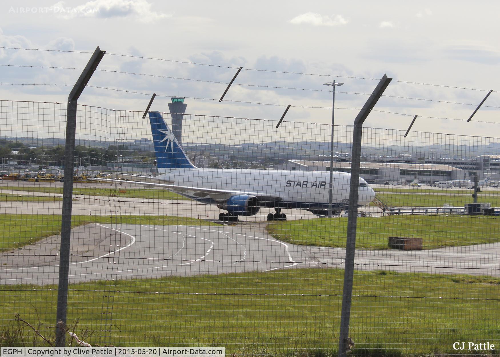 Edinburgh Airport, Edinburgh, Scotland United Kingdom (EGPH) - The cargo north side area viewed through the fence at Edinburgh EGPH