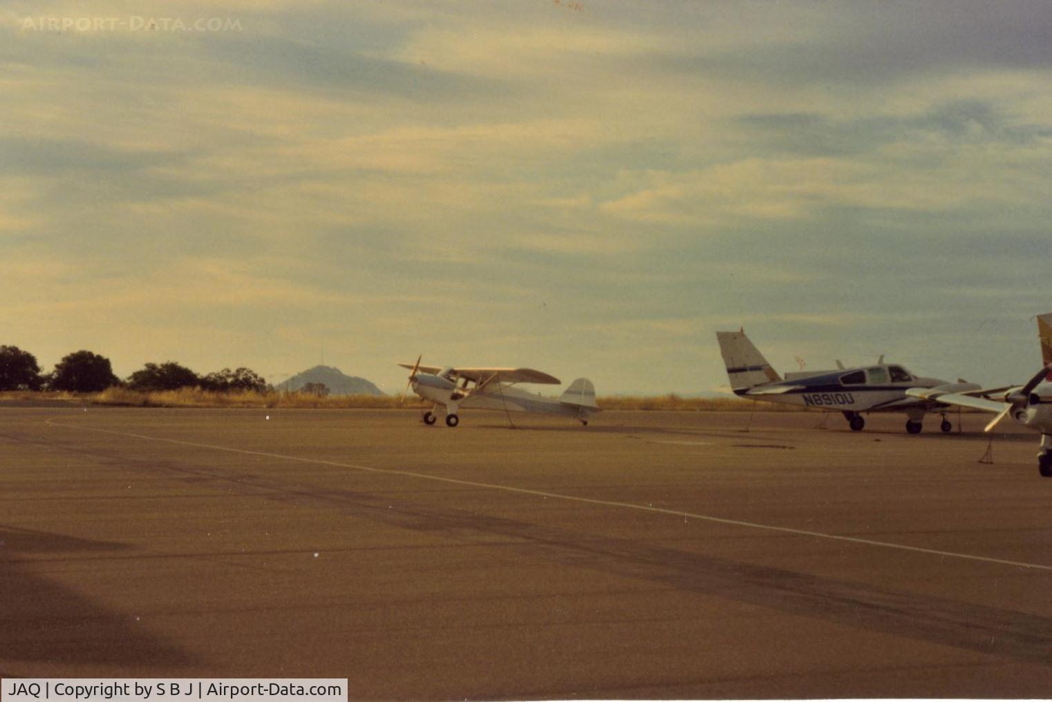 Westover Field Amador County Airport (JAQ) - Tcraft 932 on the Westover ramp looking to the east with Butte Mt in the distance.Butte was indispensable in locating JAQ on hazy days (befor GPS)at least in my early days.